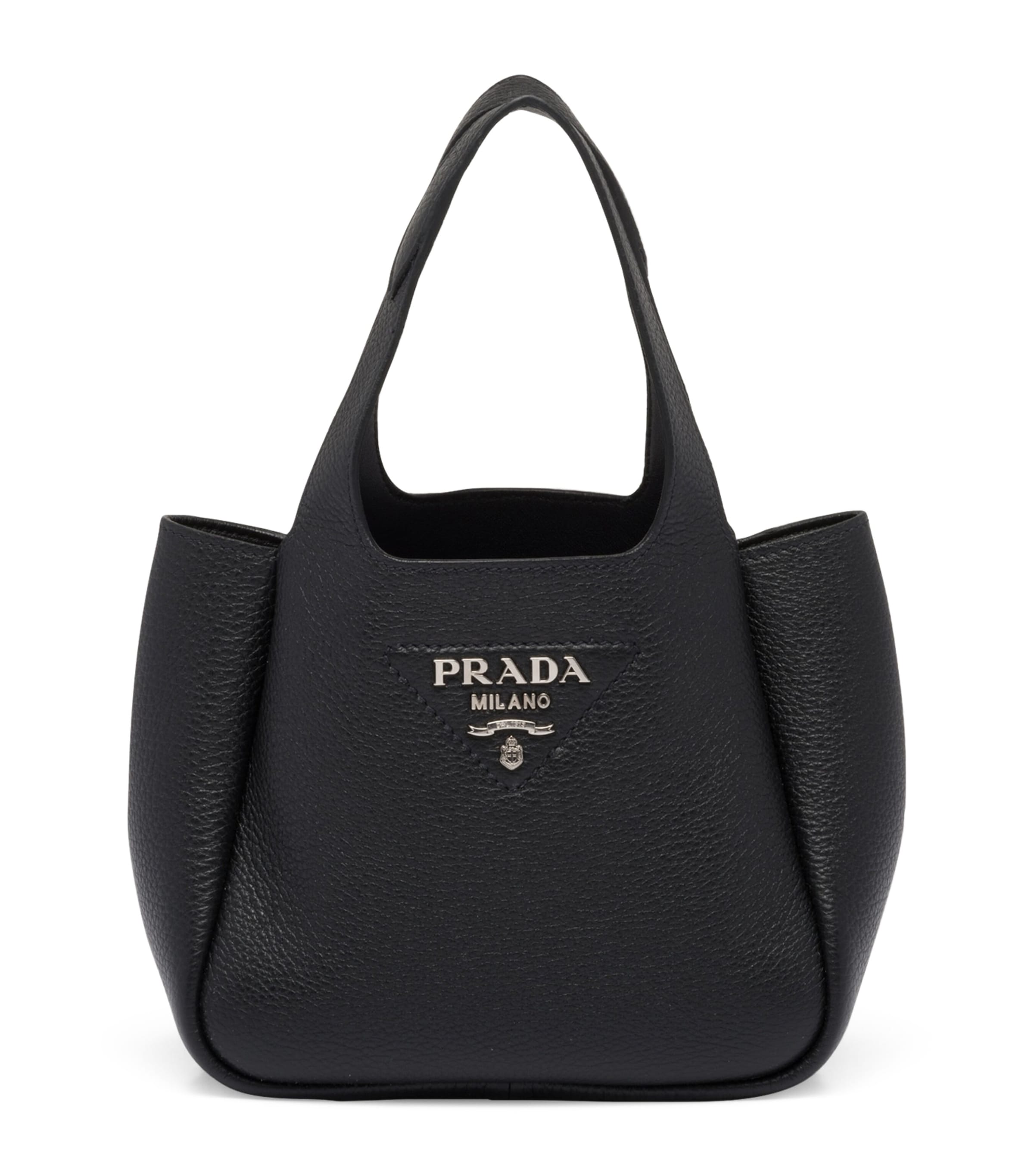 PRADA(プラダ)正規品/関税送料込み Logo Mini Bucket Bag Prada Mini Panier Triangle-logo Bucket Bag | Neutrals | FARFETCH