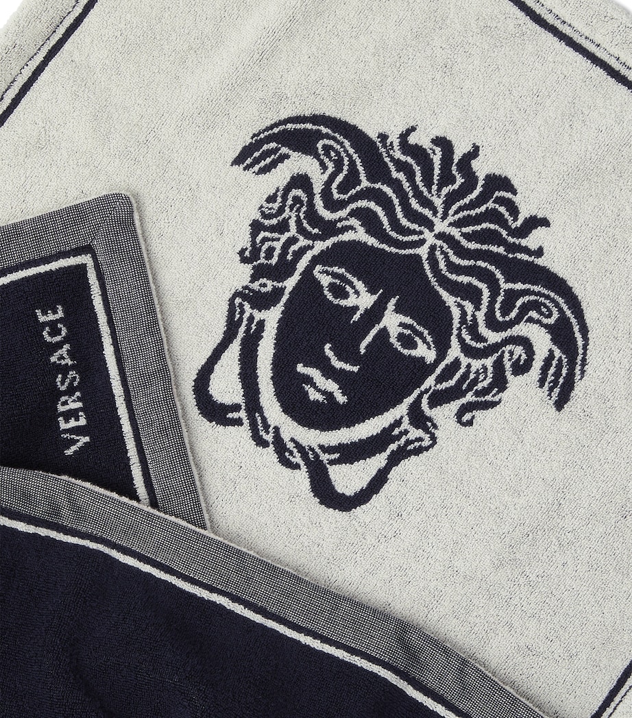 Versace Medusa Towel Blue/white Image 3