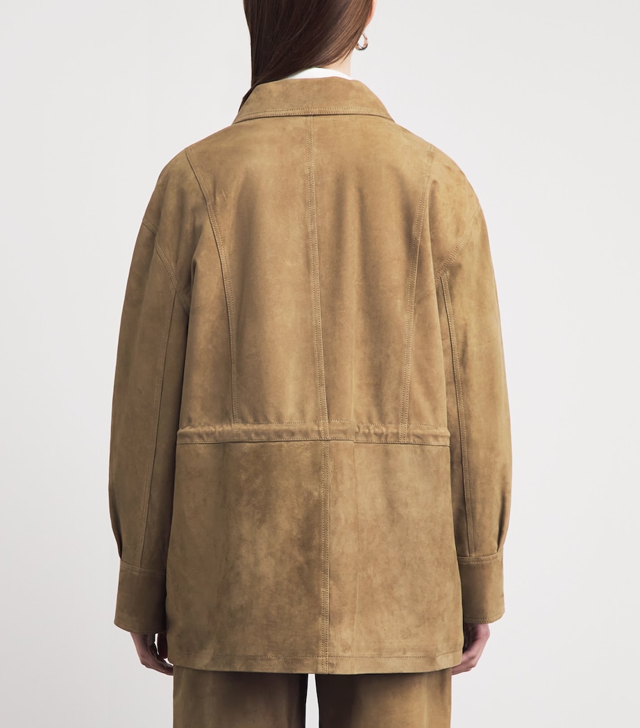 Arma Womens Lamb Suede Mira Jacket Olive Image 5