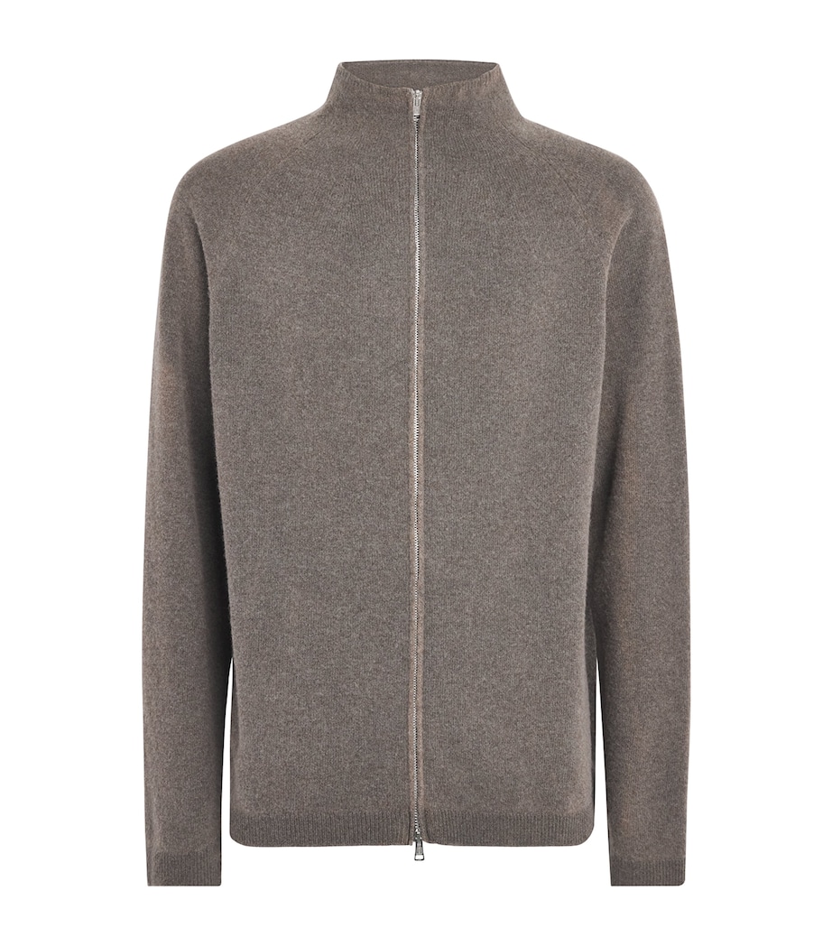 Our Legacy Mens Wool Line Zip-Up Cardigan Mud Spray Dy Chrb Wl Image 1