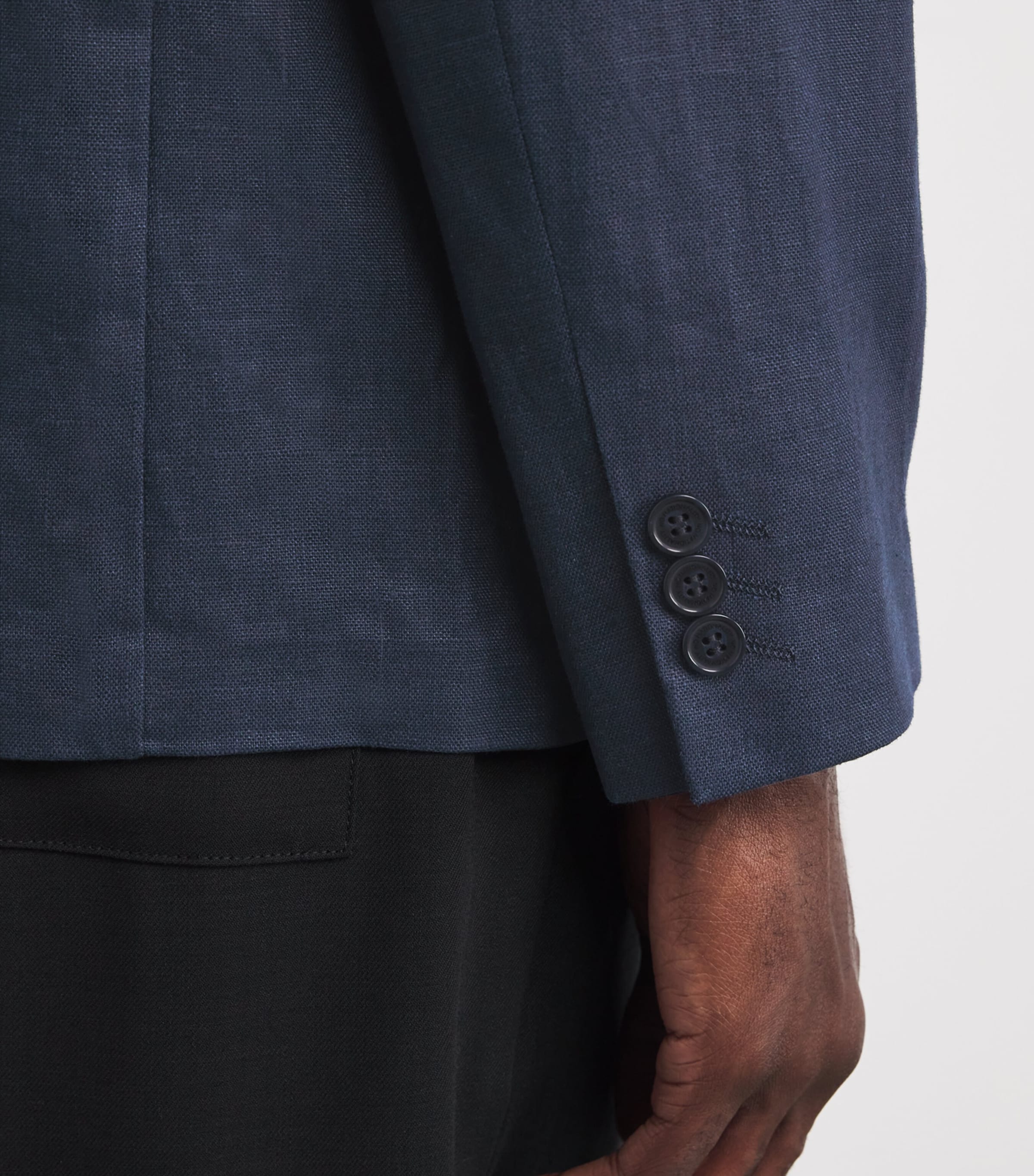 Linen Timo Blazer NAVY  BLUE 200 Image 6