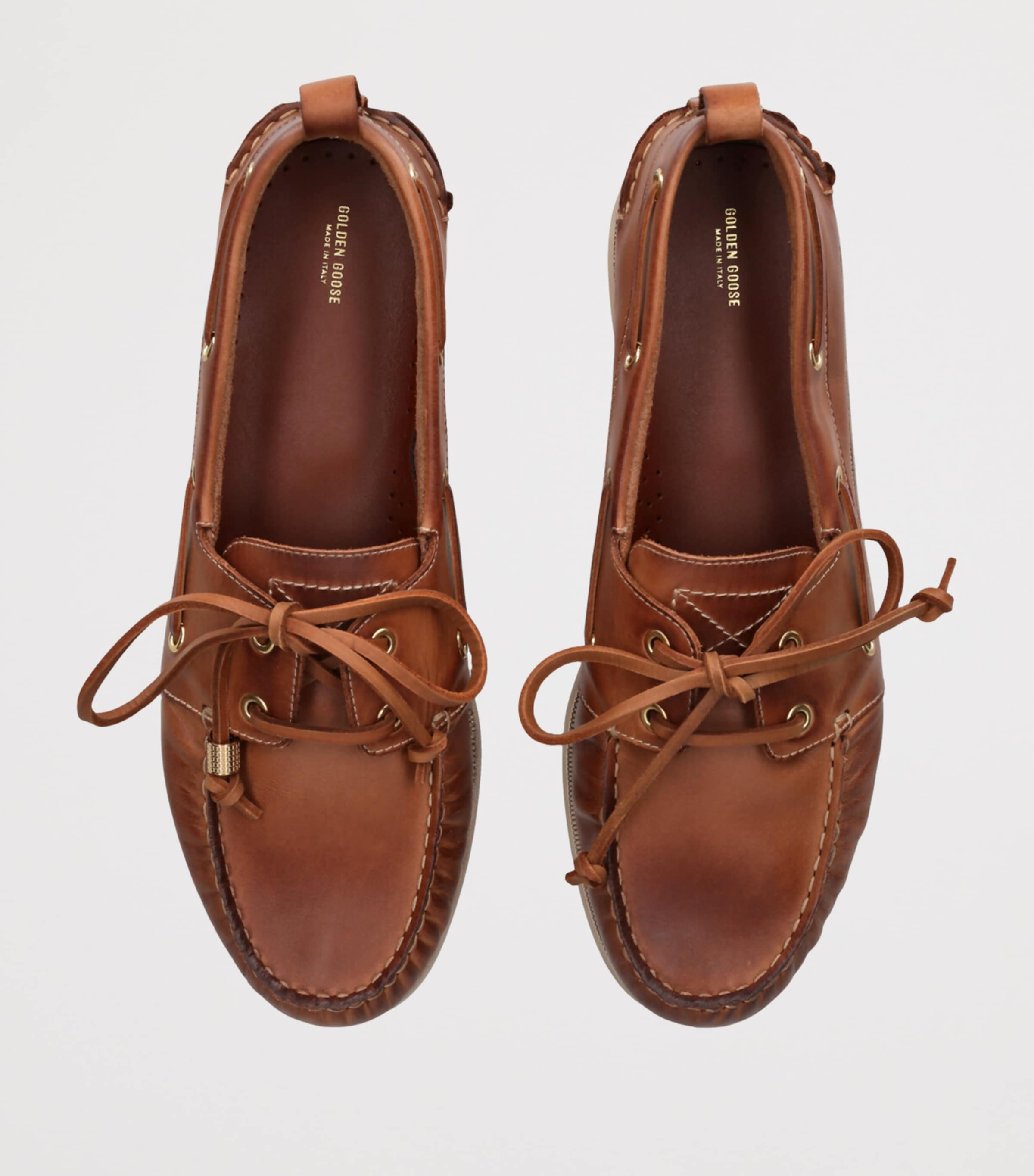 Leather Boat Shoes TAN Image 4