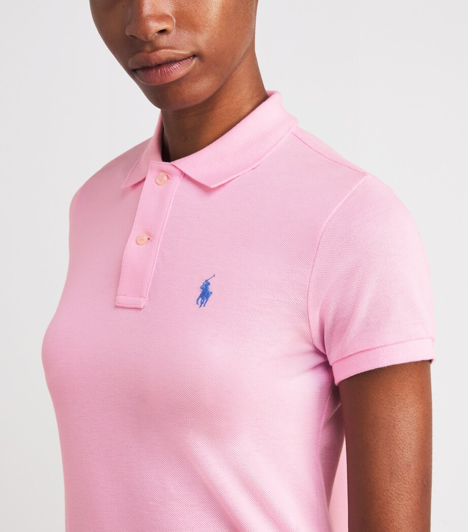 Cotton Mesh Polo Dress PINK Image 6