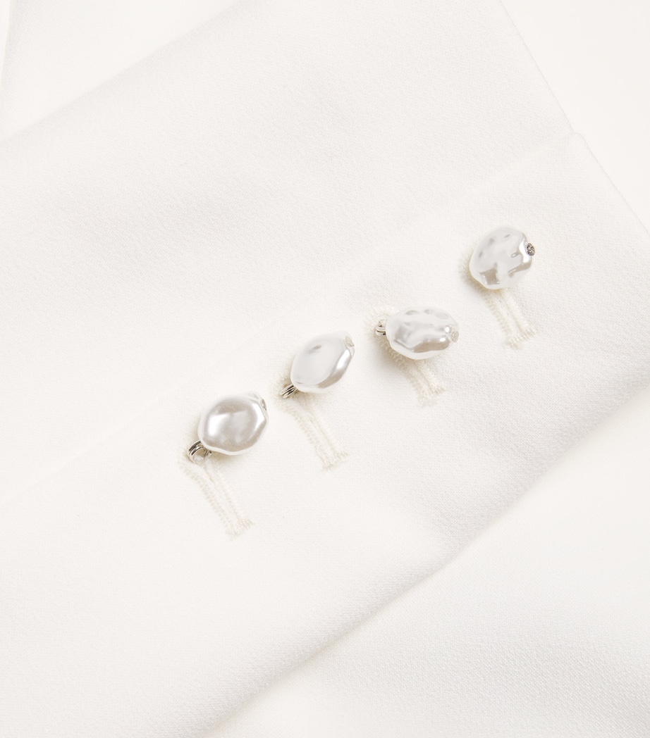 Crepe Peplum Jacket CREAM Image 5