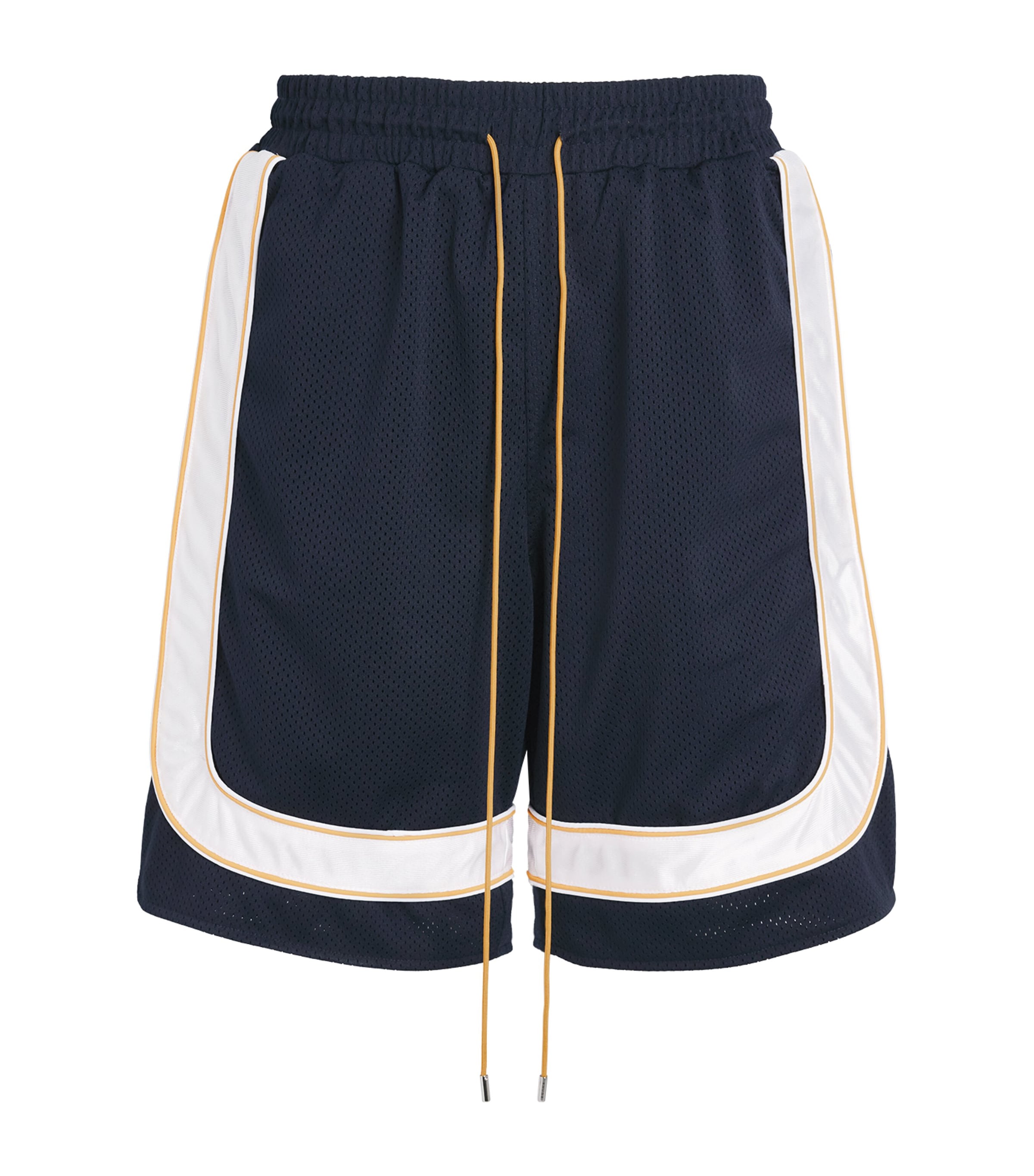 Rhude Mens Mesh Piping Track Shorts Image 1