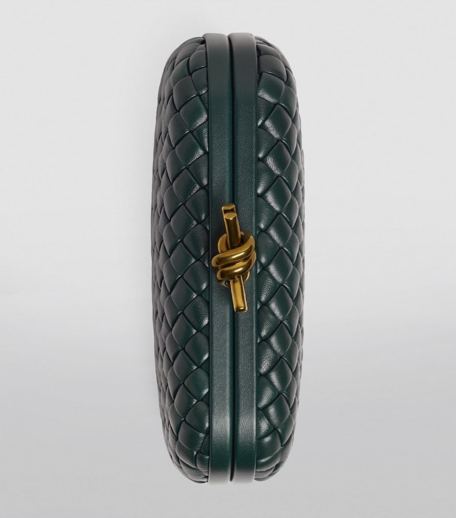 Leather Knot Minaudiere Clutch Bag INKWELL-M BRASS Image 4