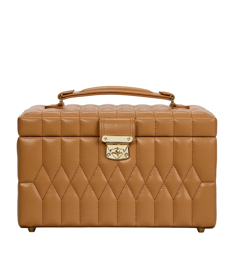 WOLF Medium Lauren Jewellery Box Caramel Image 1
