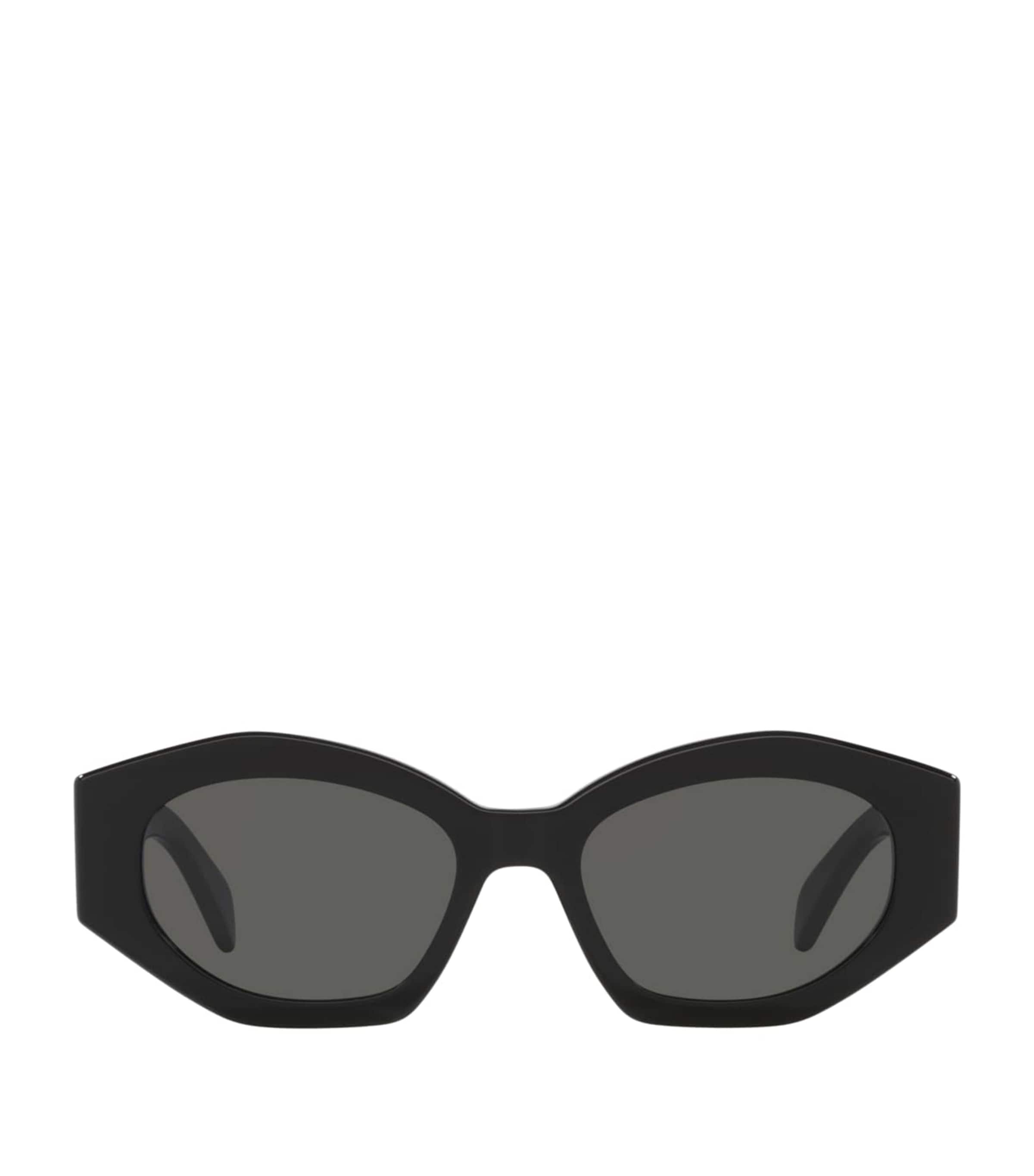 Celine Triomphe Logo Acetate Cat-eye Sunglasses In Shiny Black