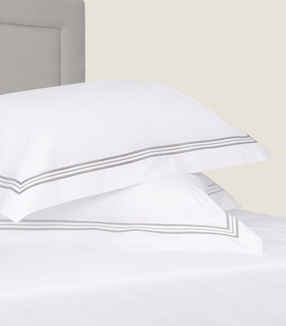 Triplo Super King Flat Sheet Set (270cm x 320cm) BN51 WHITESLATE G Image 3