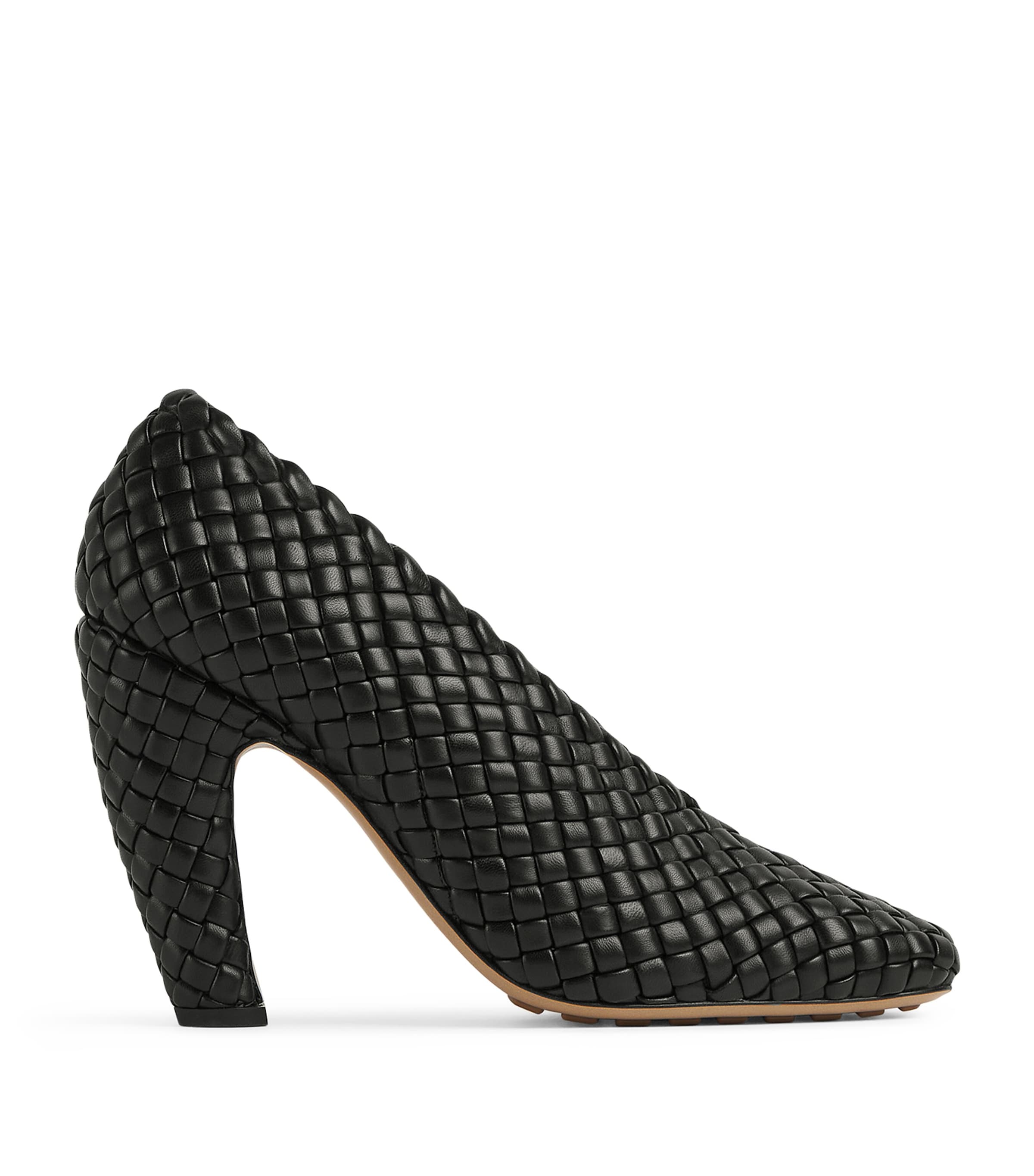 Bottega Veneta Leather Canalazzo Pumps 100 In Black