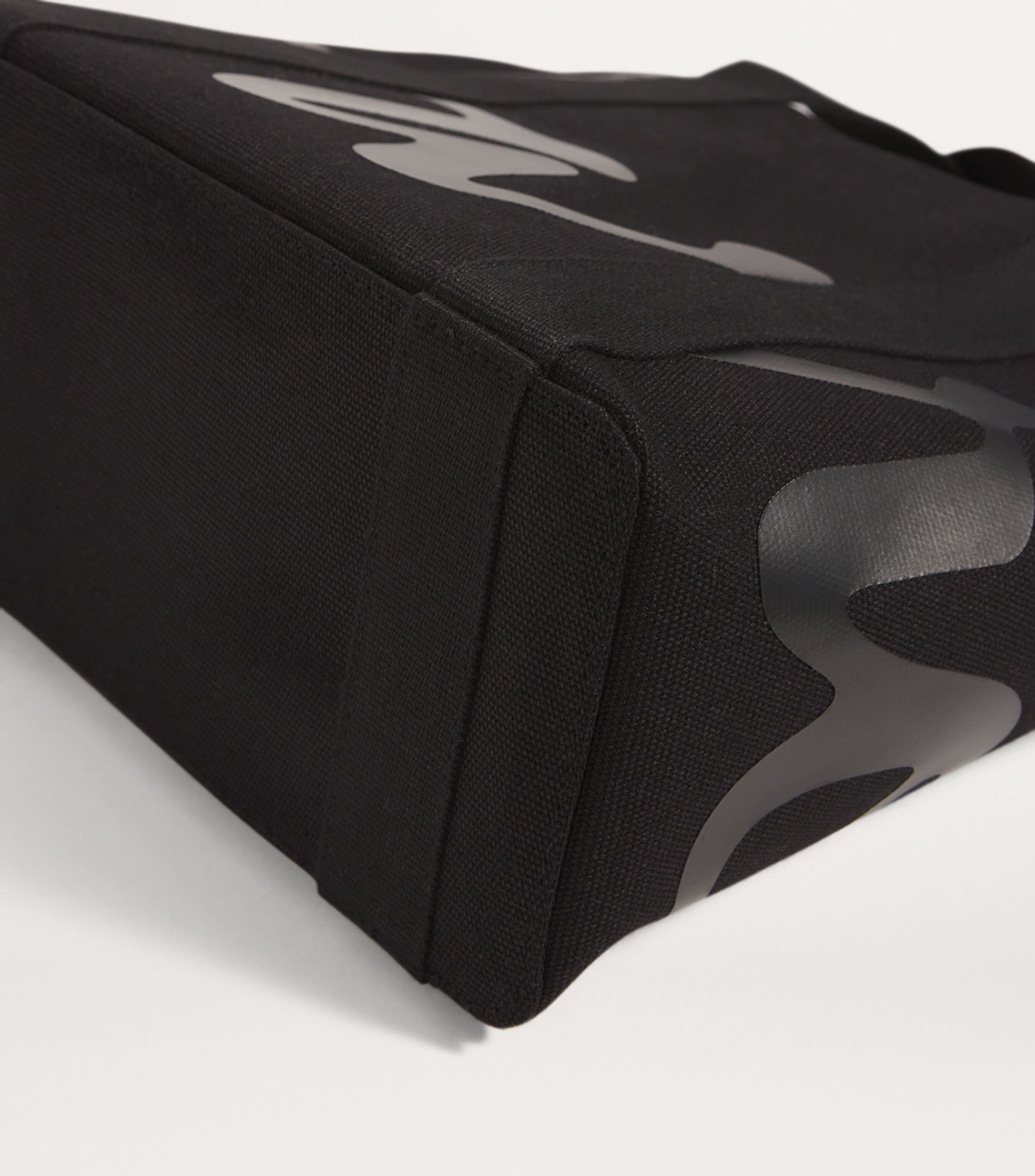 Mini Cotton Logo Tote Bag BLACK Image 6