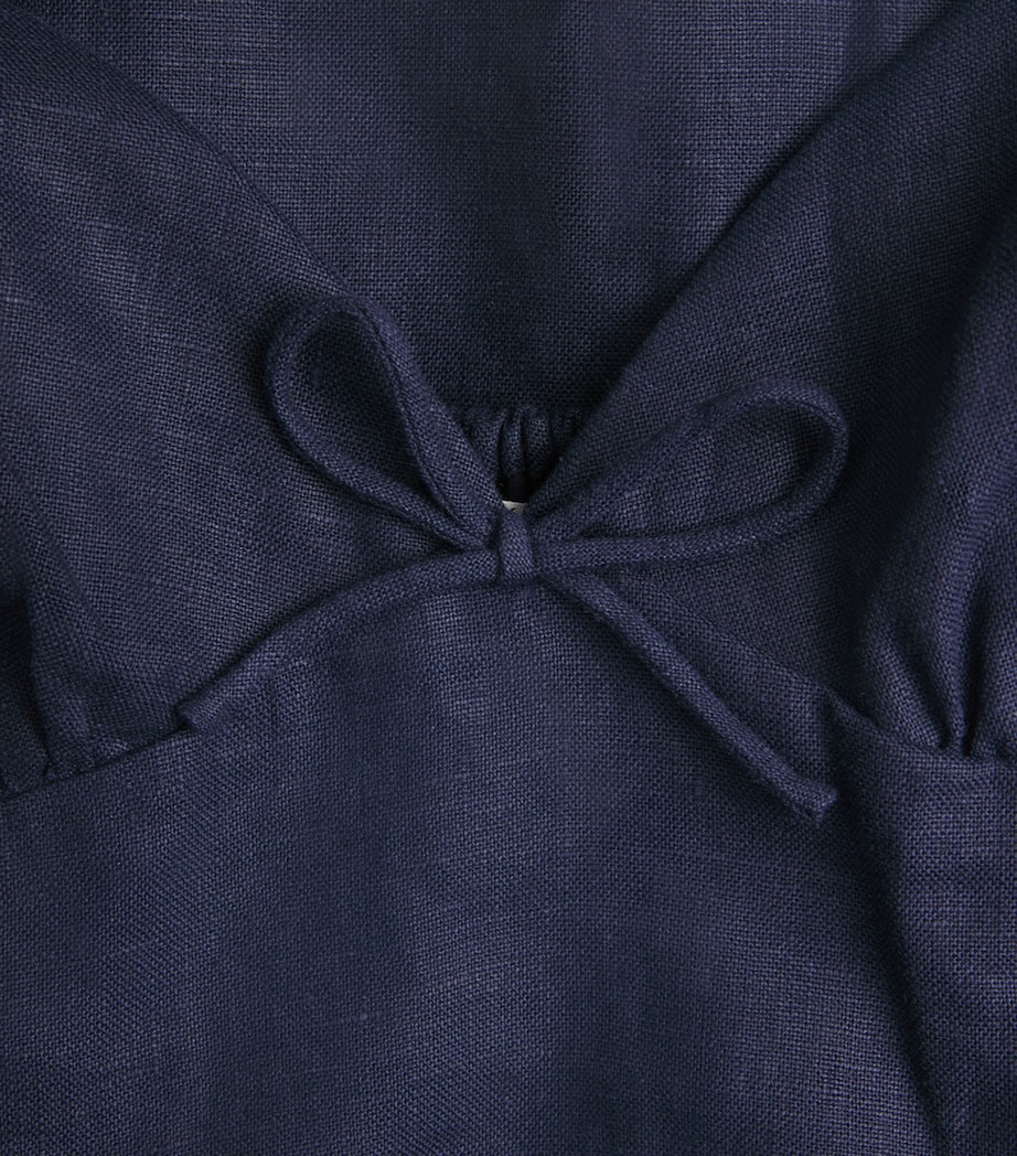 Faithfull The Brand Womens Linen Adalee Midi Dress Navy Image 6