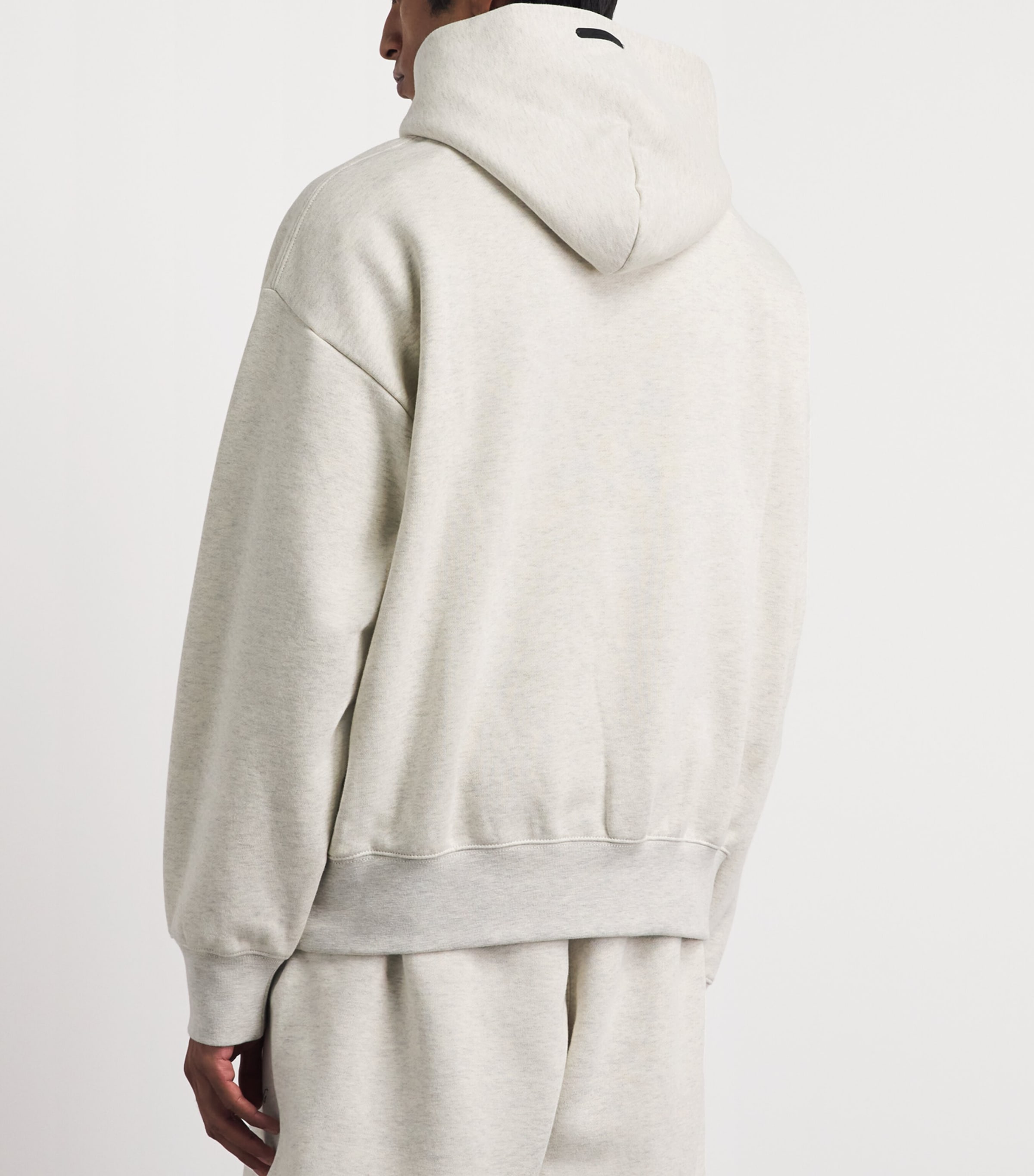 FEAR OF GOD ESSENTIALS Mens Classic Logo Hoodie Oatmeal Heather/lght Image 5