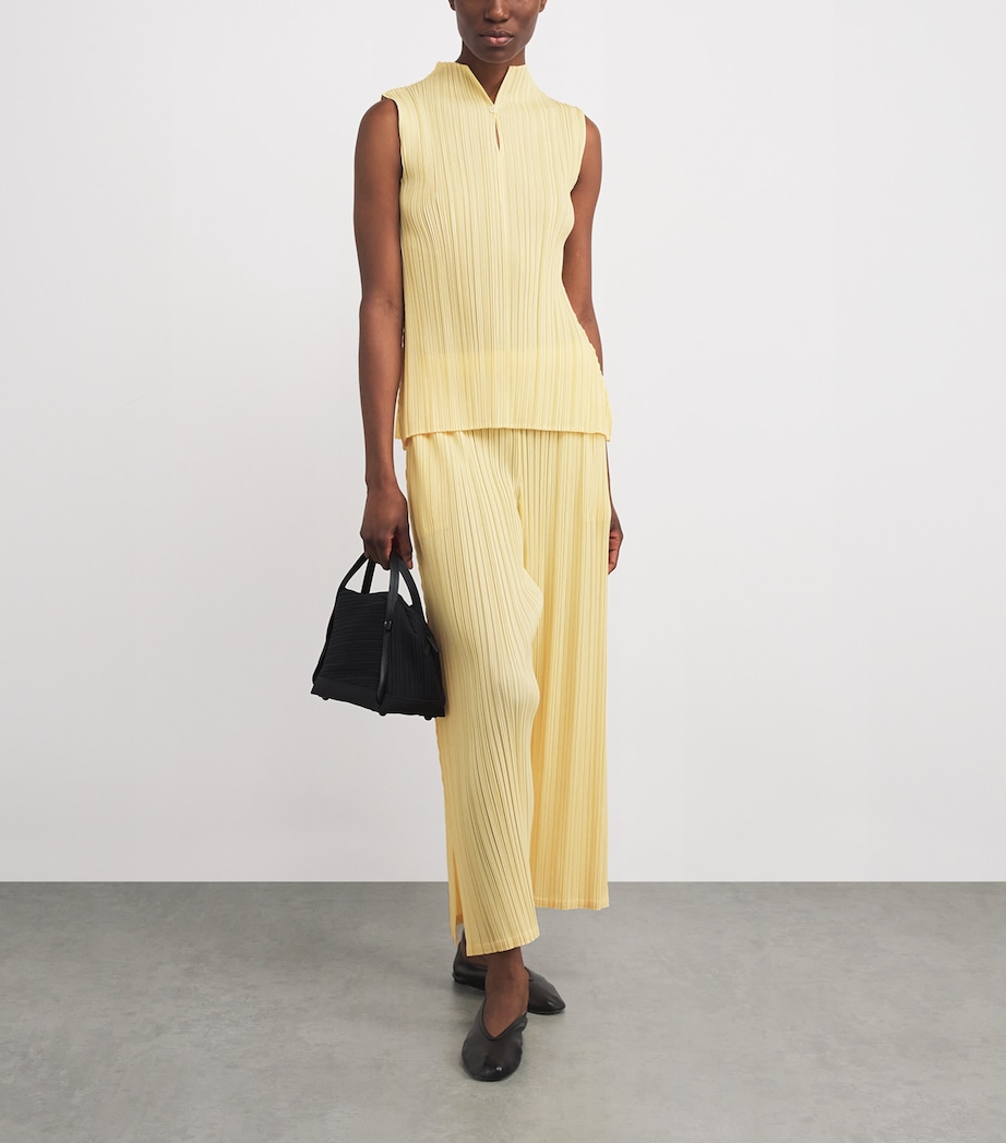 Mellow Pleats Top CREAM YELLOW Image 2