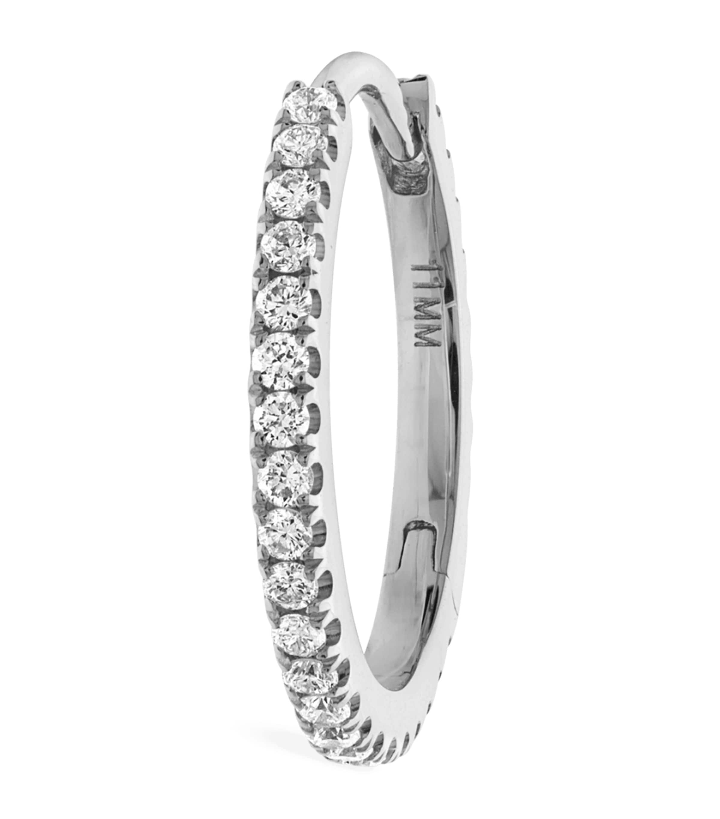 Maria Tash White Gold And Diamond Eternity Single Hoop Earring