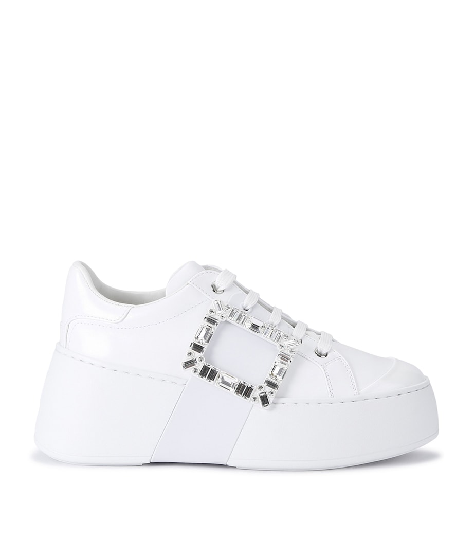 Leather Viv Skate Platform Sneakers WHITE Image 1