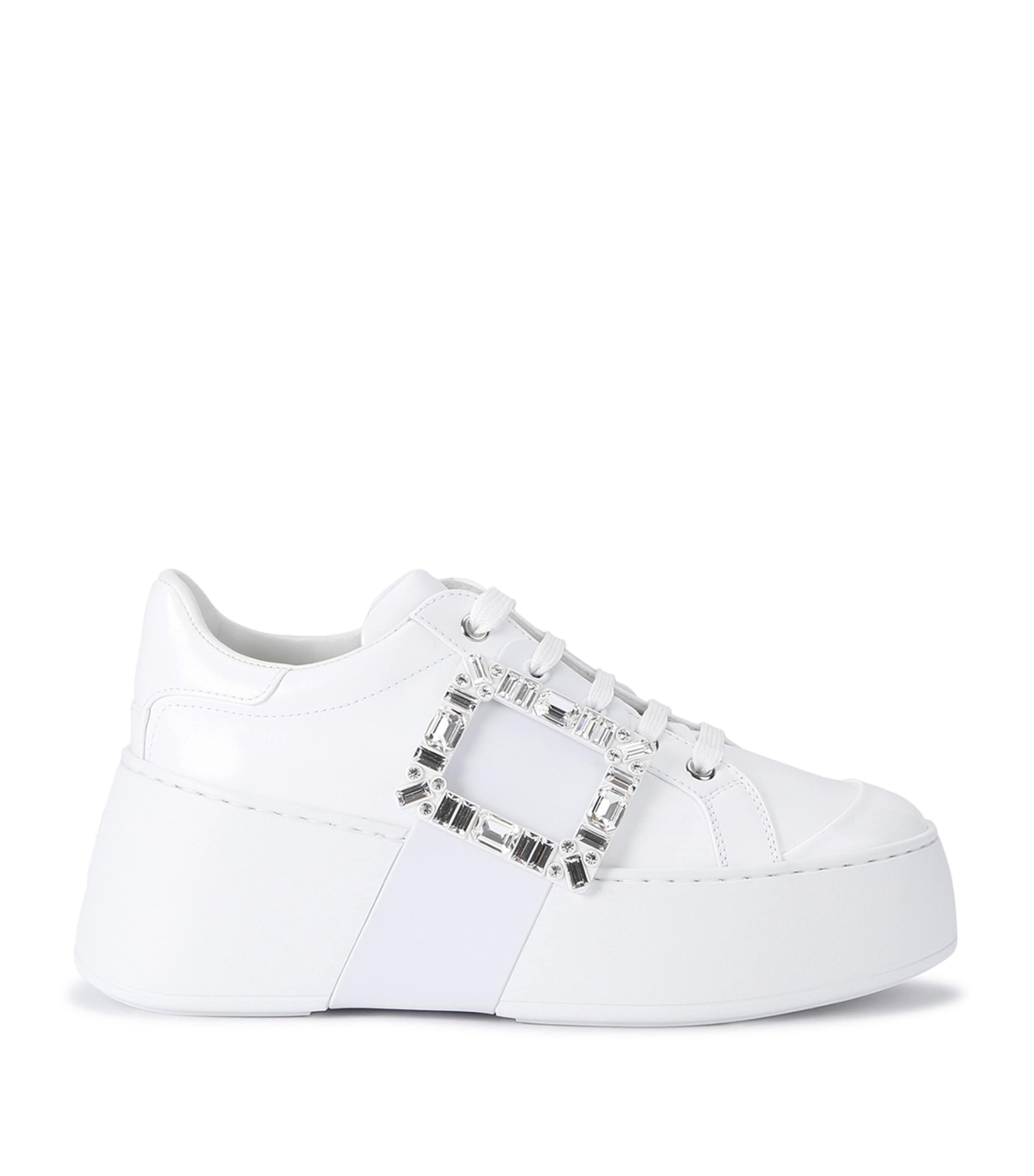 Roger Vivier Leather Viv Skate Platform Sneakers | Women Shoes | Trainers | Low-Top Trainers | Designers | Roger Vivier