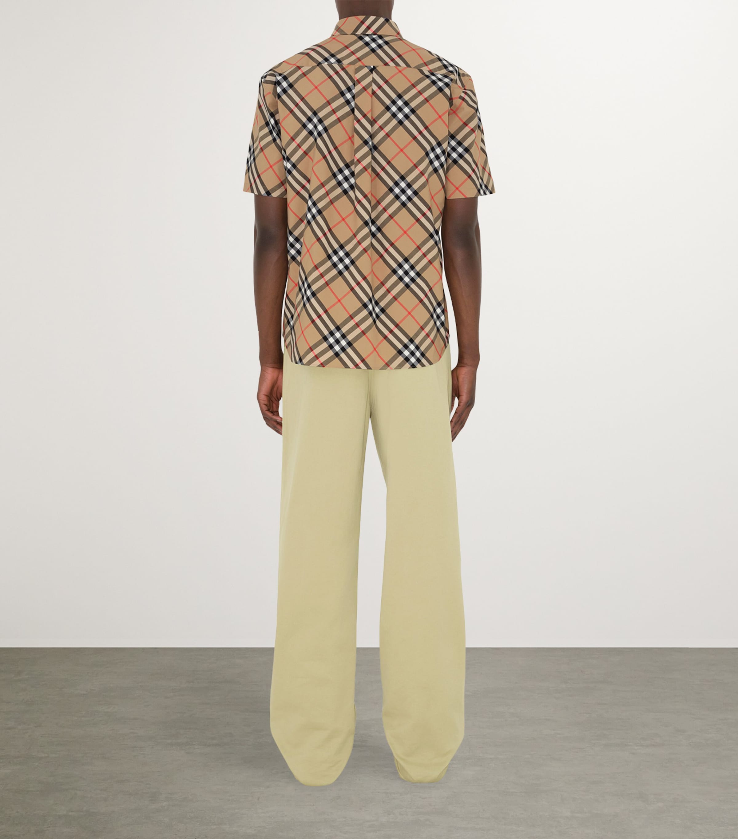 Organic Cotton Short-Sleeve Check Shirt SAND IP CHECK Image 4