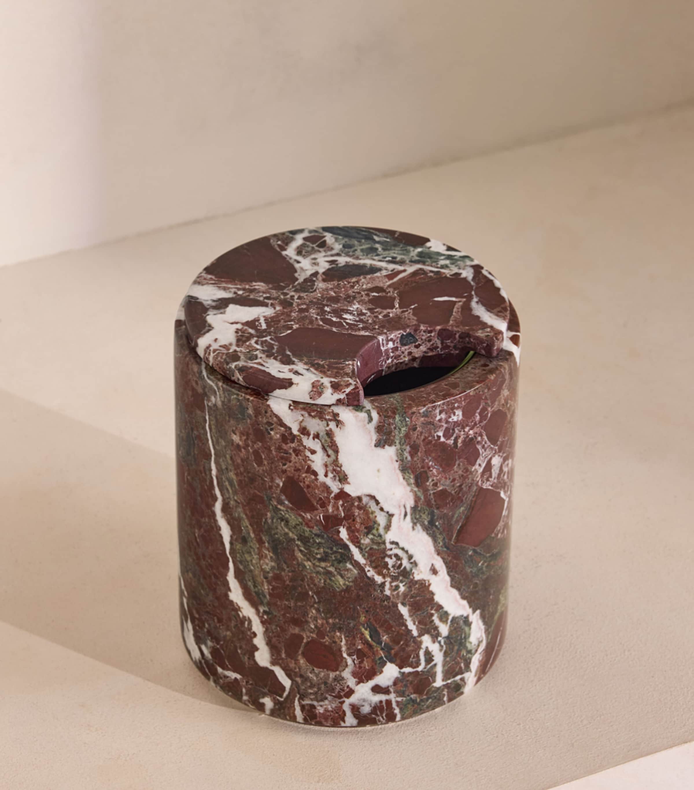 Soho Home Marble Pavel Lidded Ice Bucket In Brown