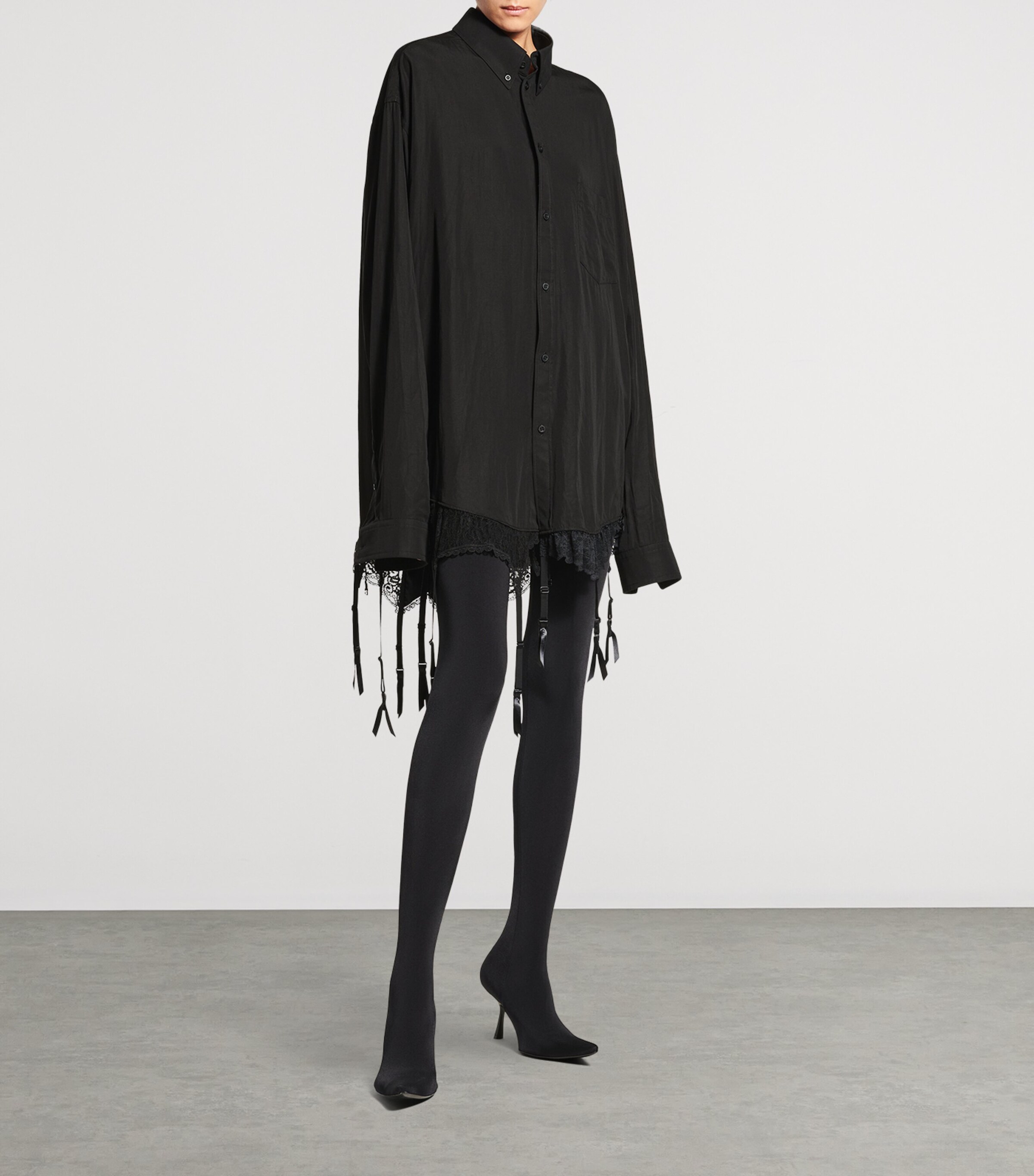 Balenciaga Lingerie-Trim Shirt | Harrods US
