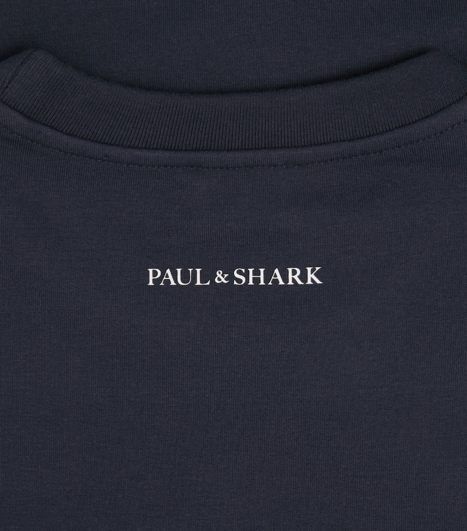 Paul & Shark Stretch-Cotton Shark Sweatshirt (8-14 Years) Blu Shark Image 3