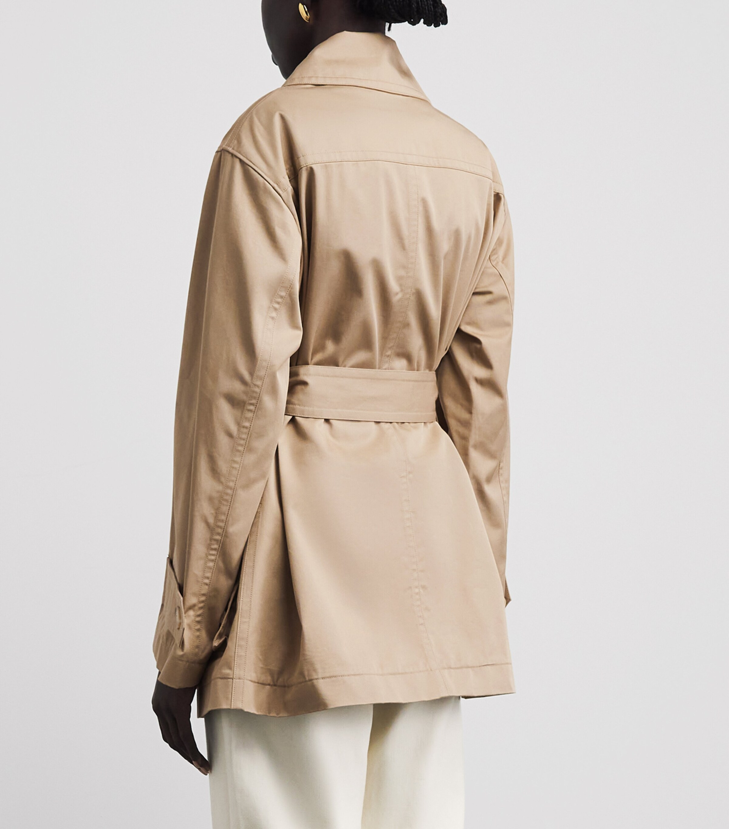 Joseph Womens Cotton Short Shama Jacket Dark Powder Image 5