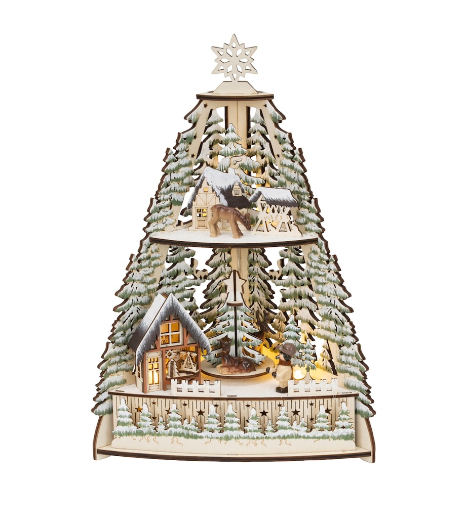 Harrods Two-Tier Christmas Tree LED Ornament Colours/warm White Image 1