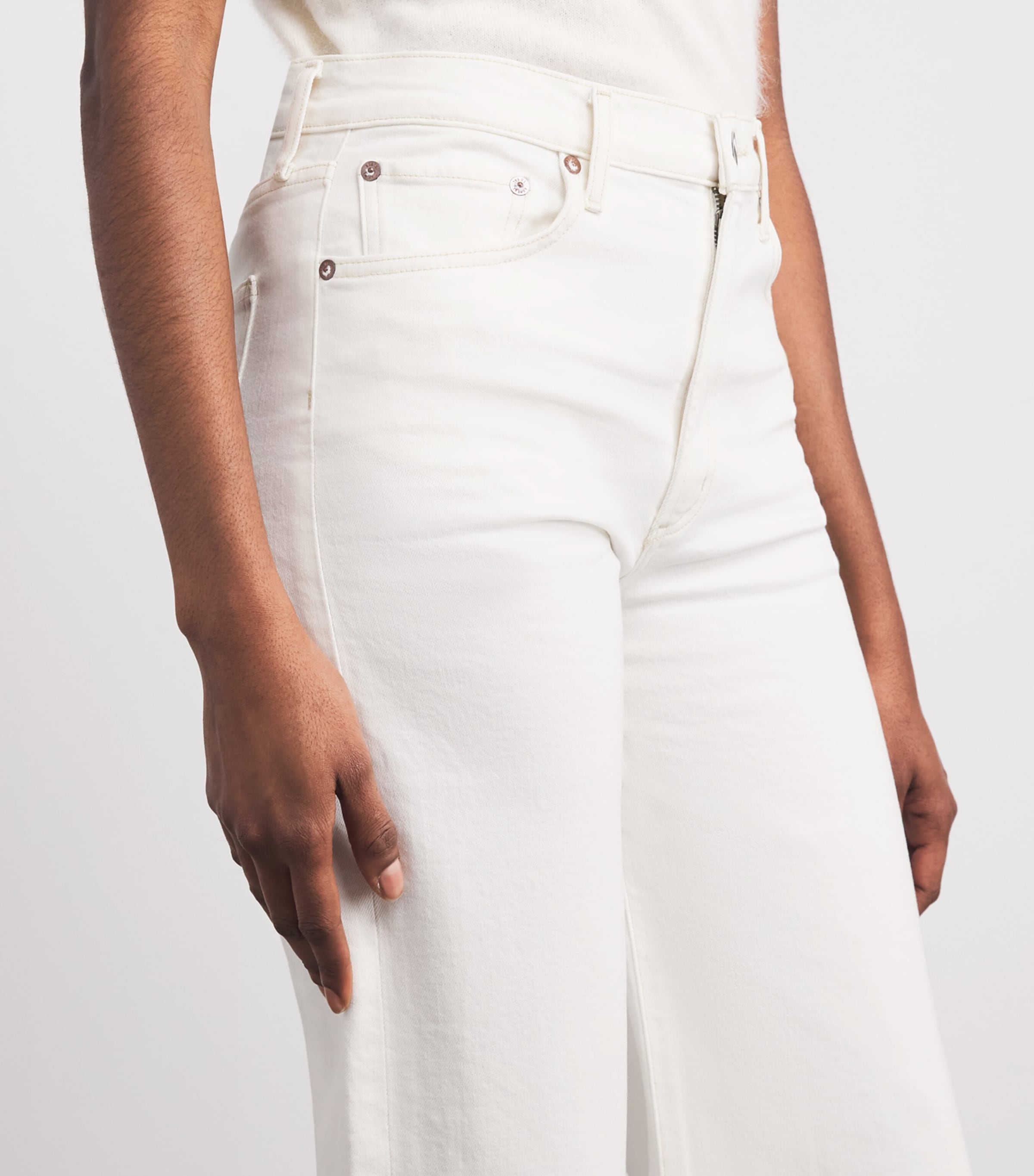 Harper Crop Jeans WHITE WASH Image 6