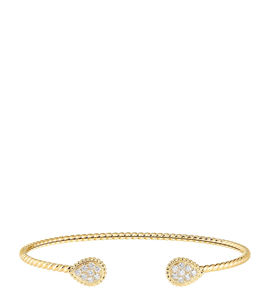 Yellow Gold and Diamond Serpent Bohème Bangle WHITE GOLD Image 3