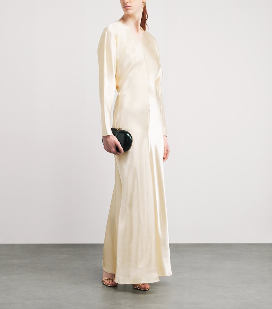 Satin Naomie Maxi Dress CREAM Image 2