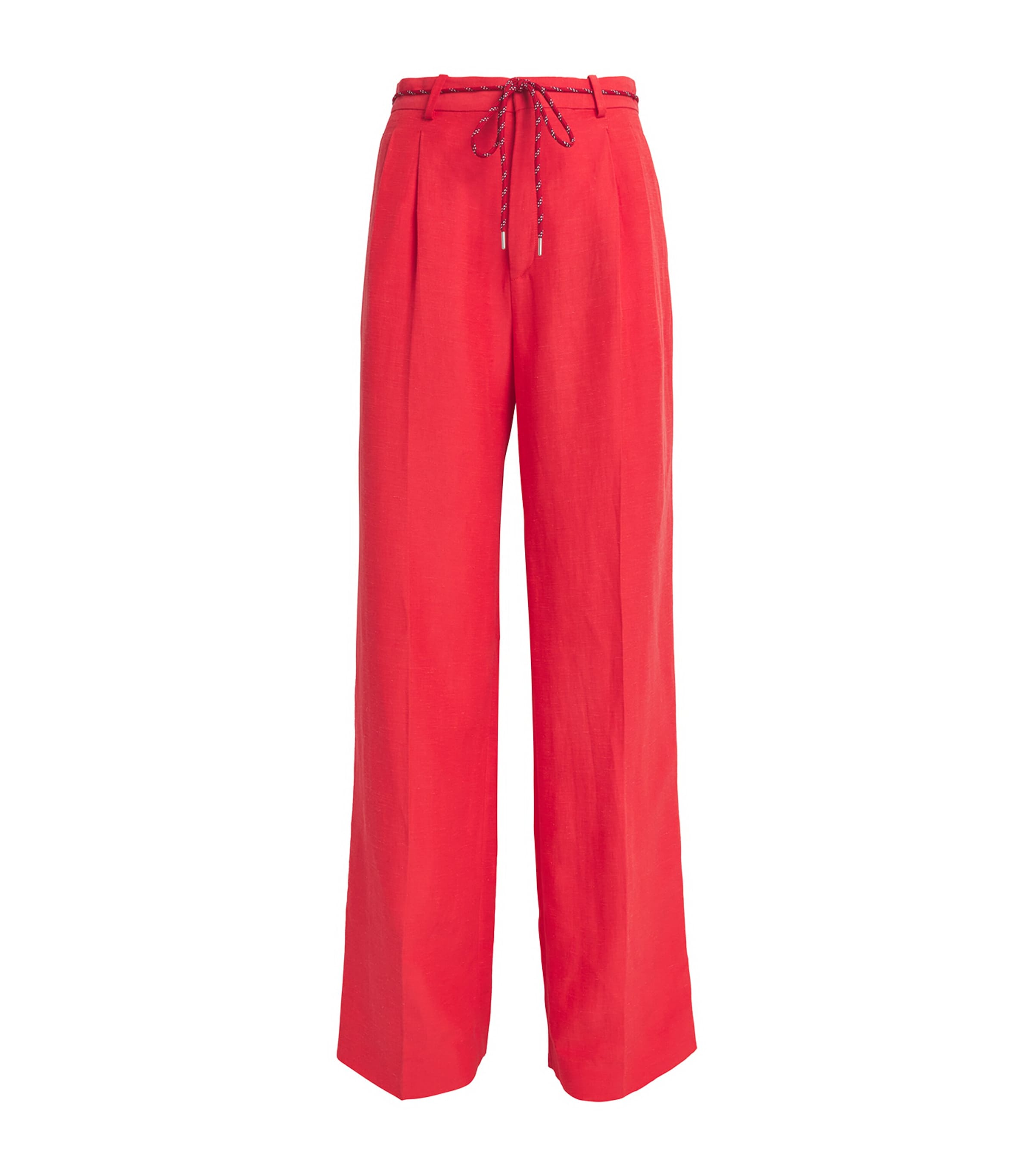 Sandro Drawstring Wide-leg Trousers In Red