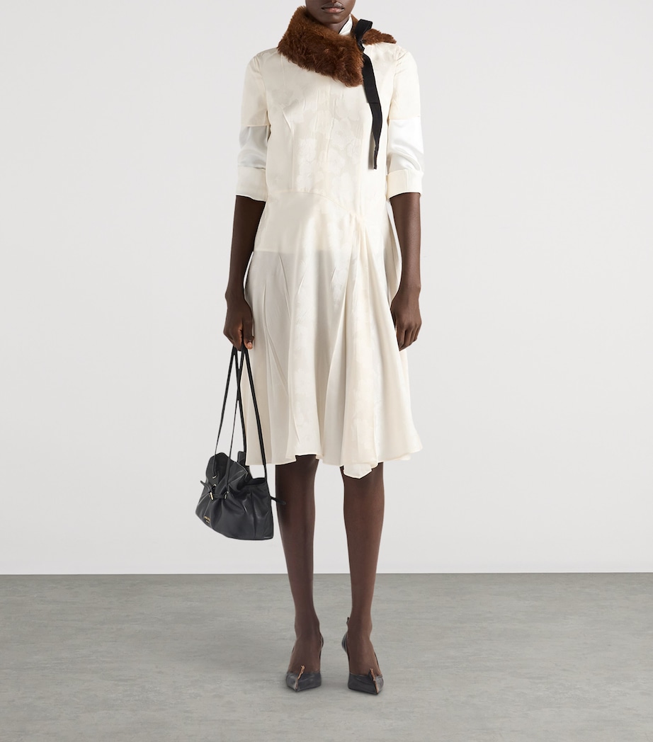 Jacquard Floral Midi Dress F0304 Image 2