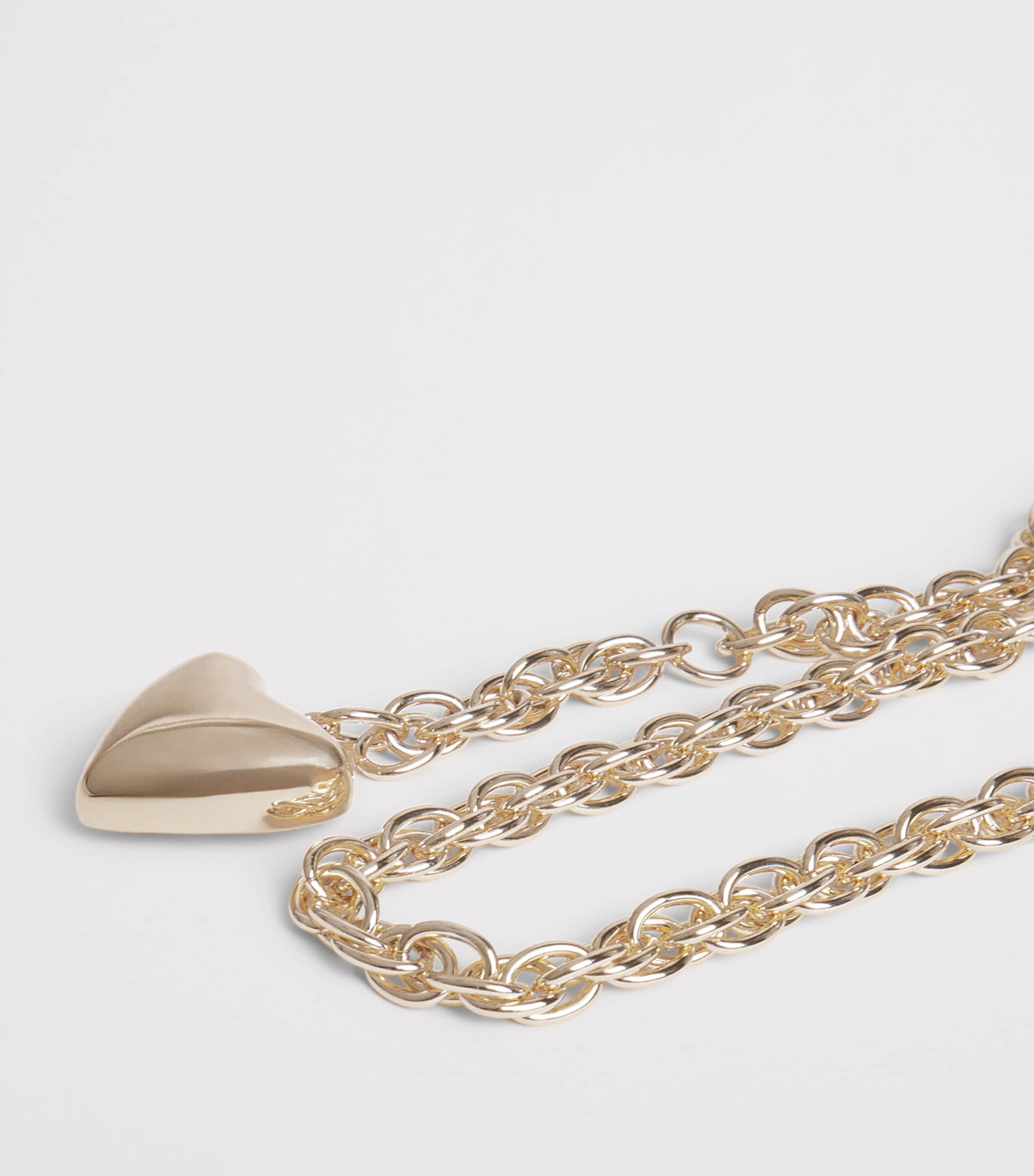 Claudie Pierlot Heart Charm Double-Chain Belt Gold Image 4