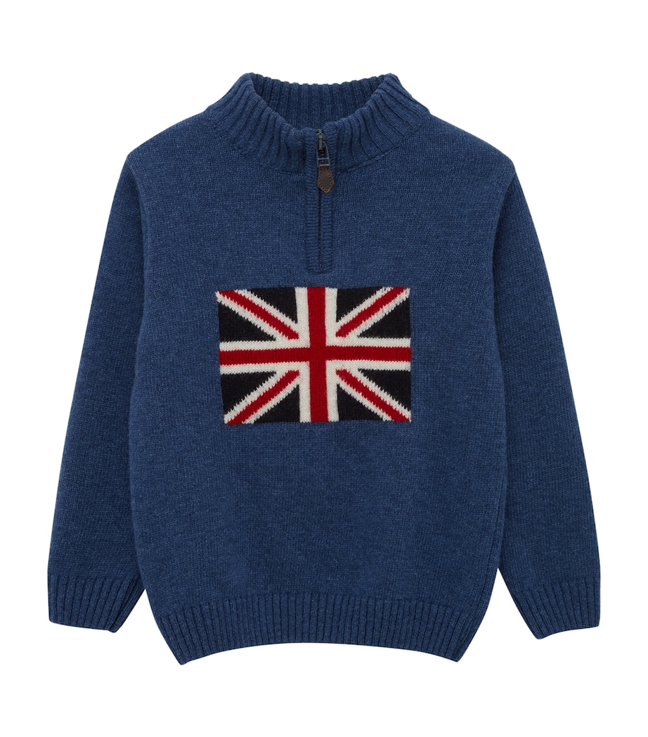 George Half-Zip Sweater (6-11 Years) DENIM BLUE MARL Image 1