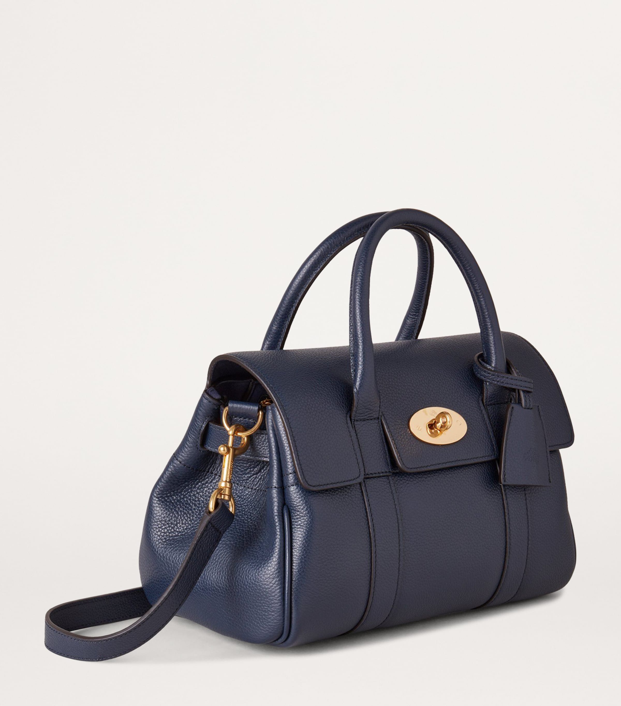 Mulberry Small Leather Bayswater Satchel Bag Night Sky Image 4