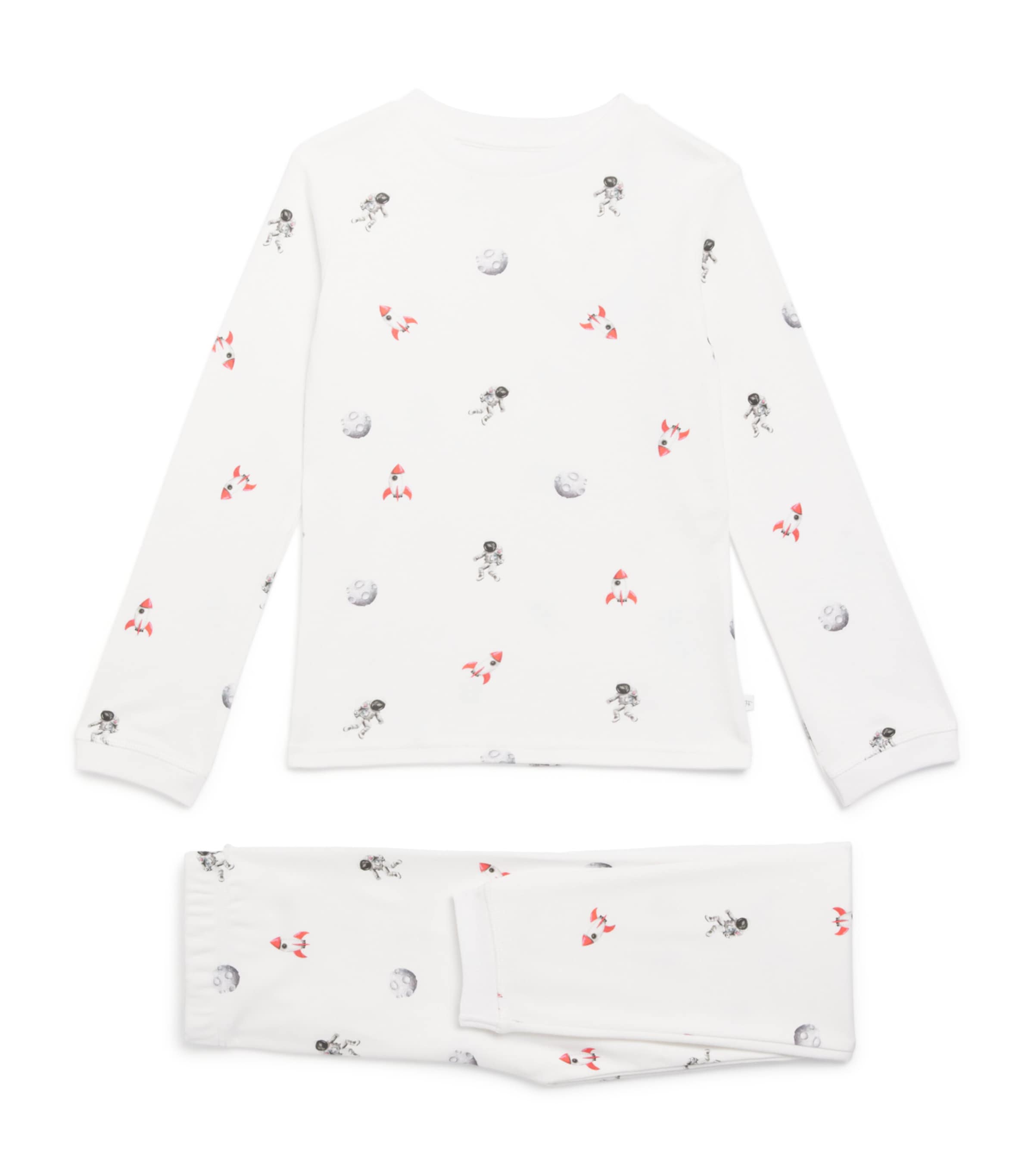 Rosa & Blue Kids' Space Pyjama Set In White