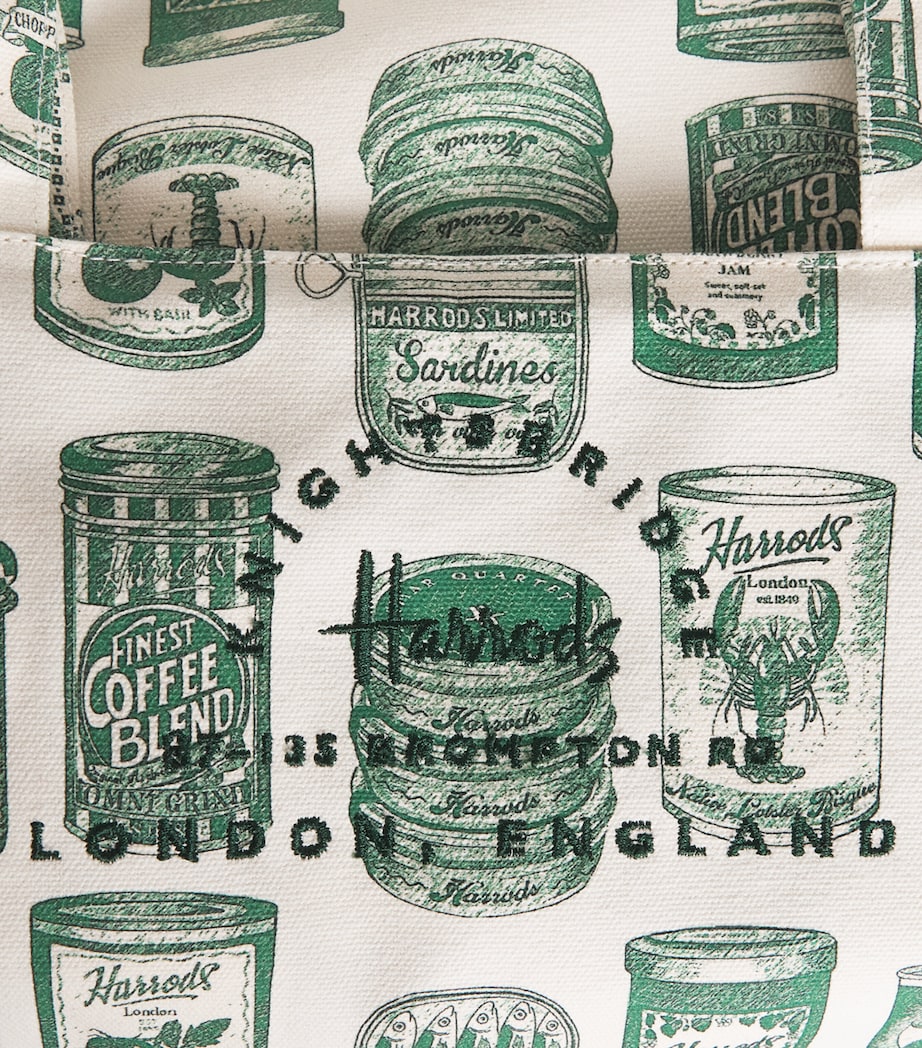 Harrods Cotton Canvas Packaging Tote Bag Neutral Image 3
