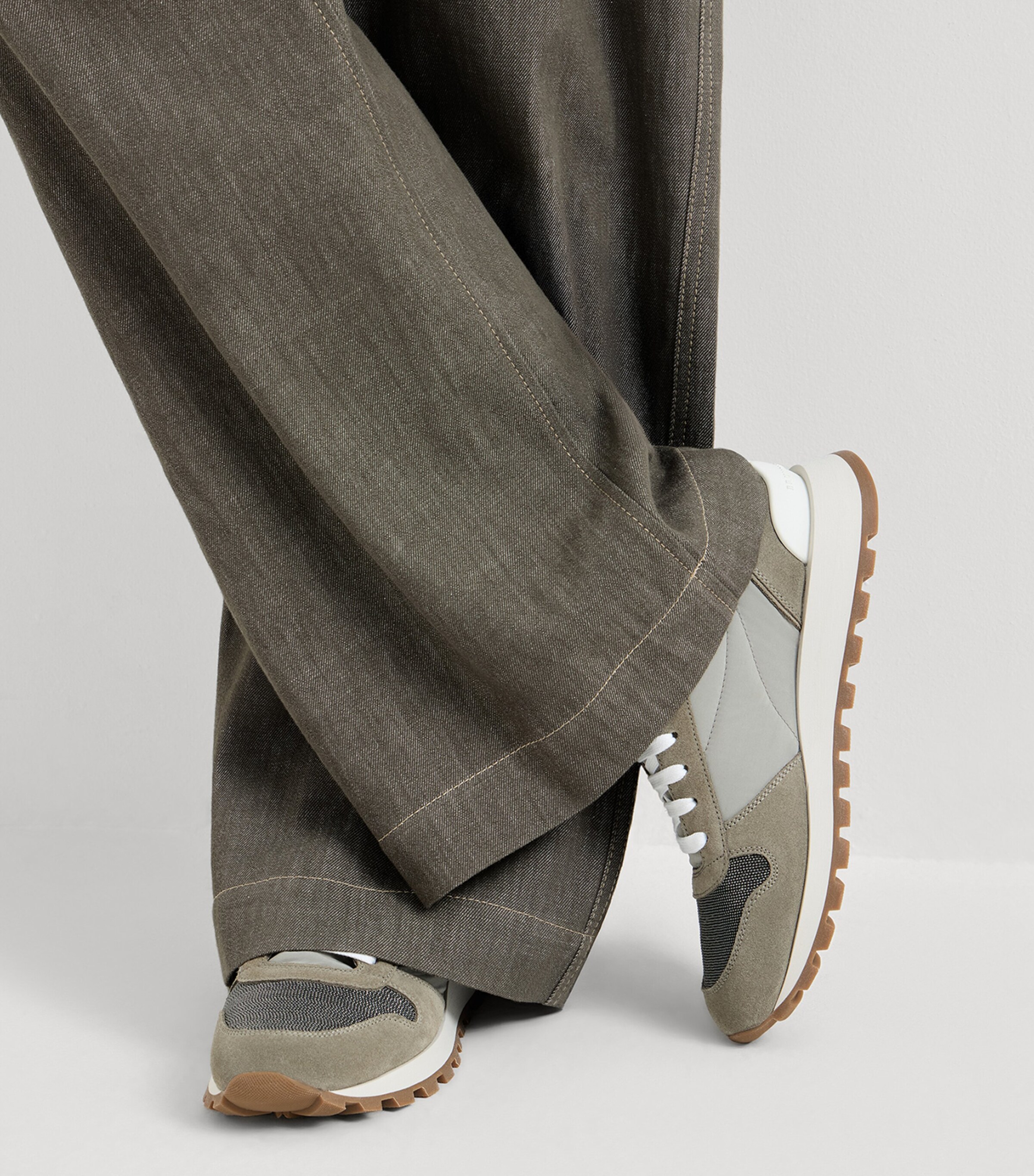 Brunello Cucinelli Techno-Suede Runner Sneakers Image 4