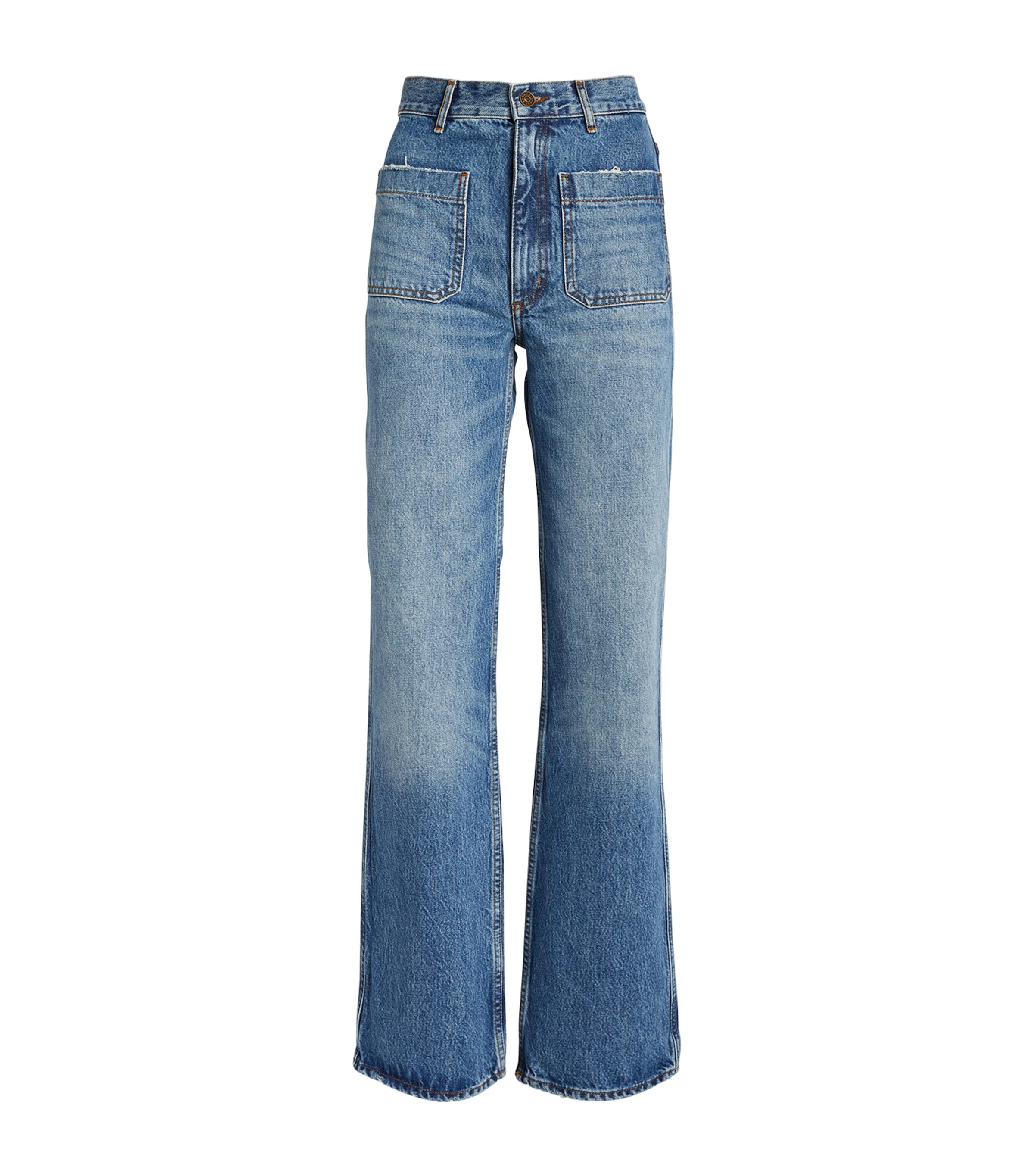 Sandro Flared Jeans In Blue