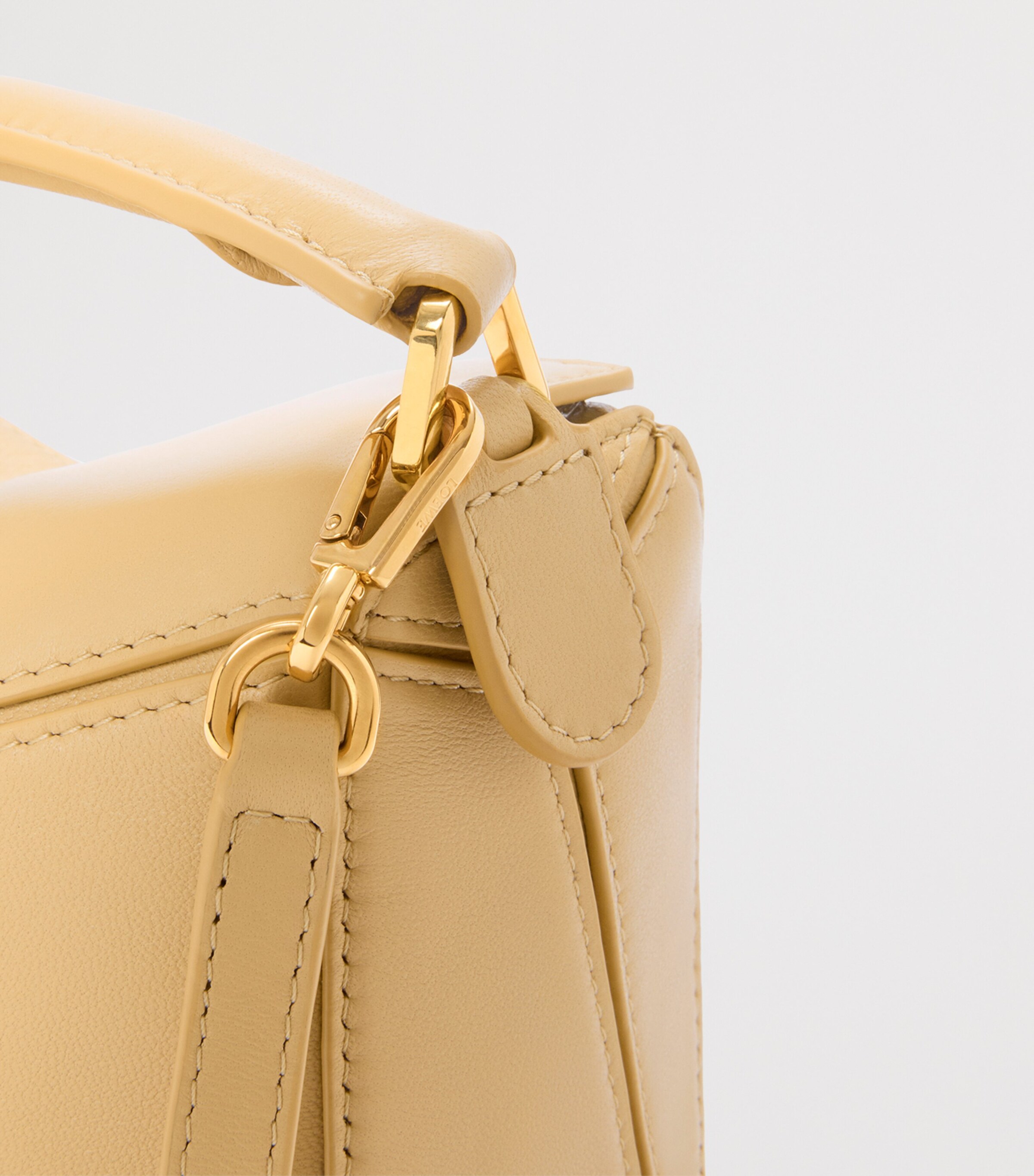 Mini Leather Featherlight Puzzle Top-Handle Bag DARK BUTTER Image 10