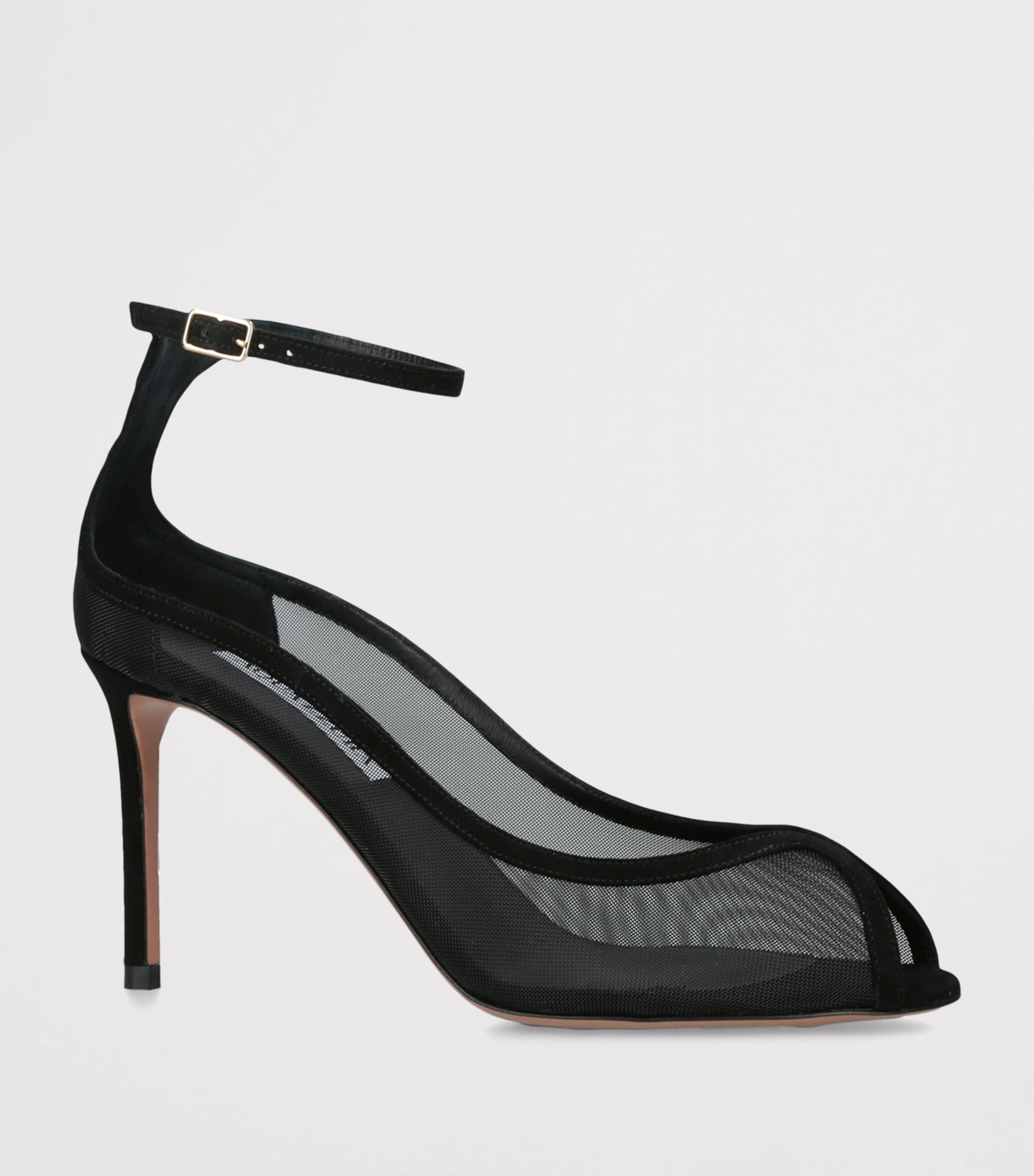 Aquazzura Mesh Love Affair Sandals 85 Black Image 2