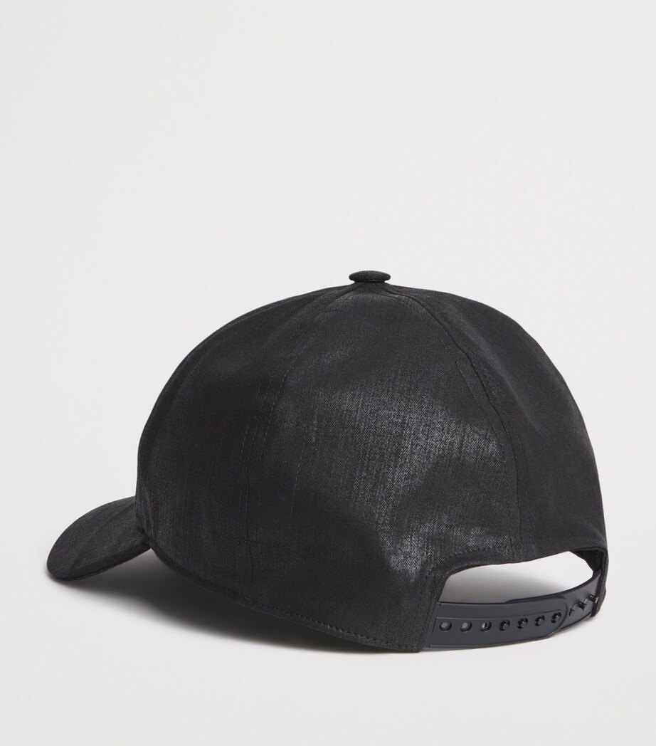 Rick Owens Denim Embroidered Baseball Cap Image 3