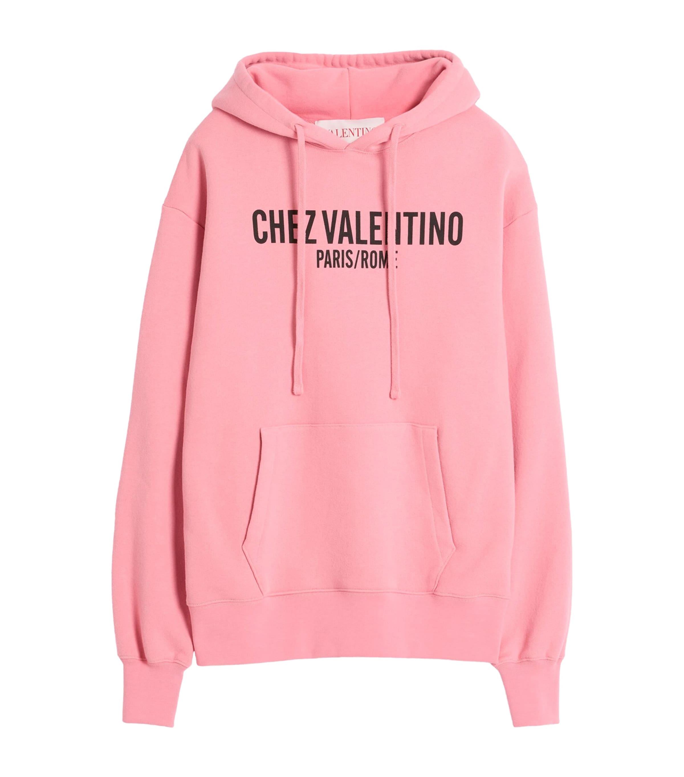 Shop Valentino Cotton Logo Hoodie In Pink