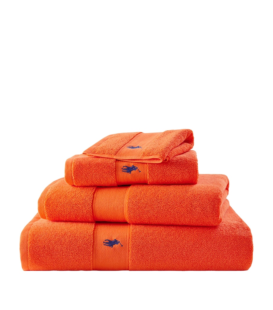 Ralph Lauren Home Polo Player Bath Sheet (90cm x 160cm) Sailing Orange Image 1