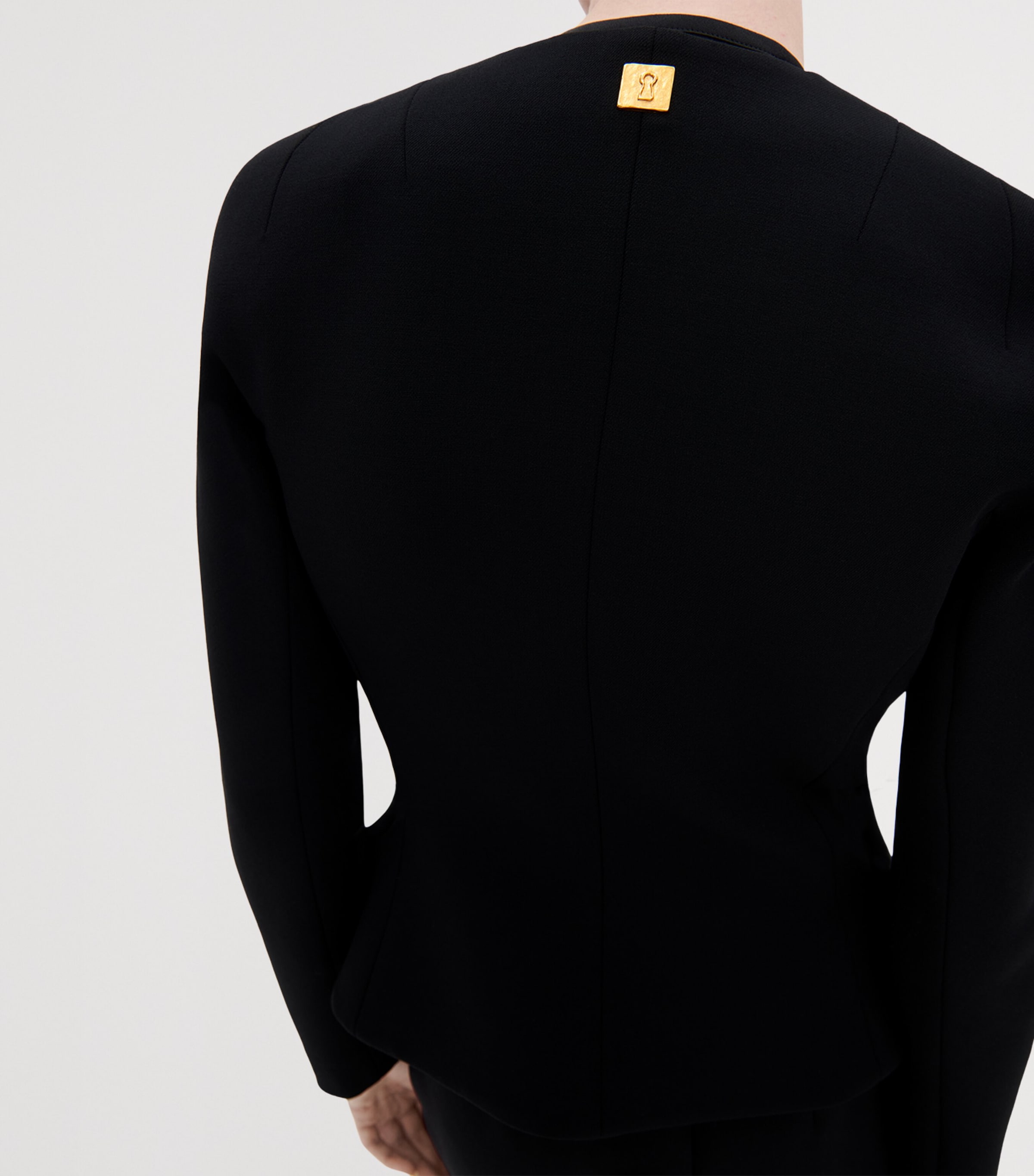 Schiaparelli Womens Virgin Wool-Blend Bijoux Jacket Black Image 4