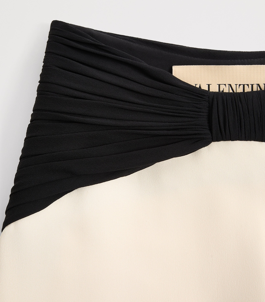 Valentino Womens Silk Gathered-Waist Maxi Skirt Image 6