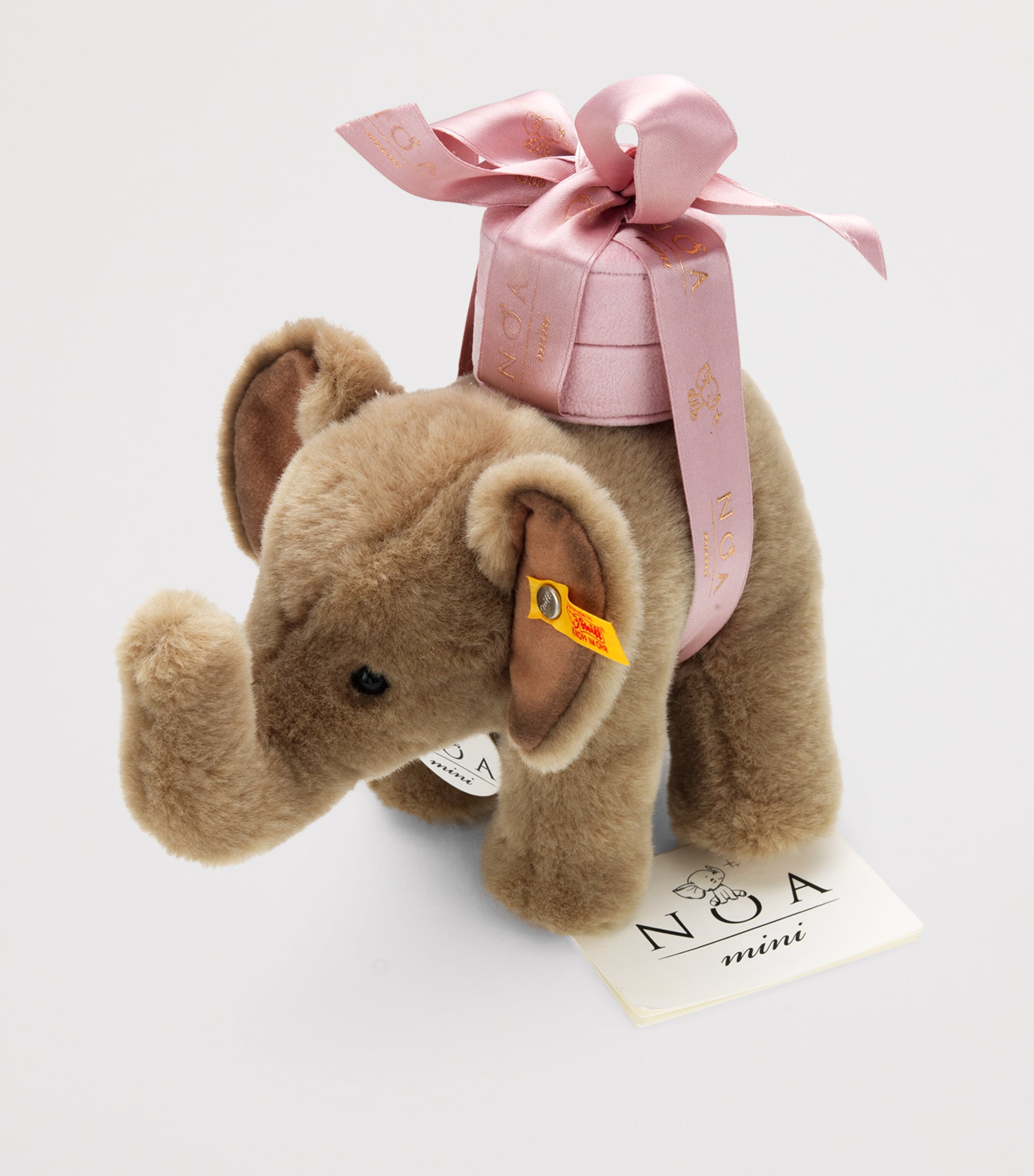 Rose Gold and Diamond Elephant Pendant WHITE Image 2