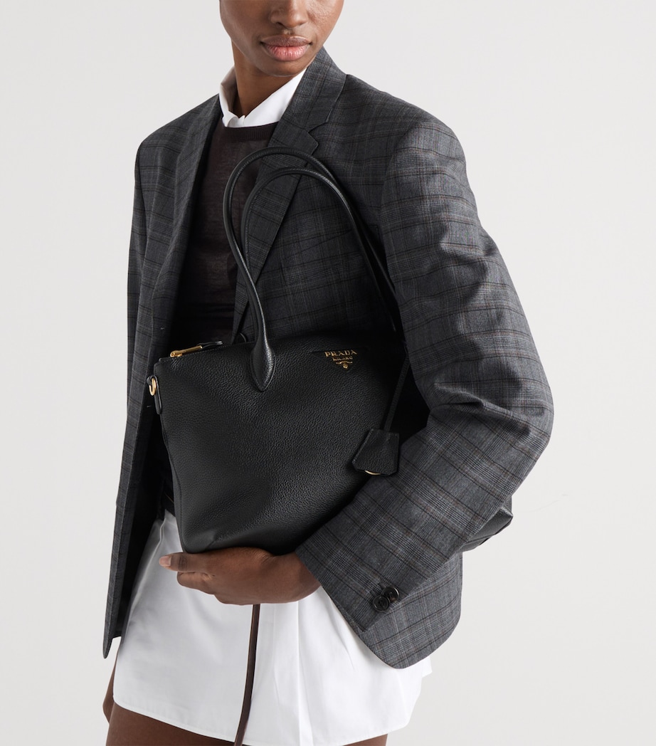 Prada Womens Large Calfskin Tote Bag Image 5