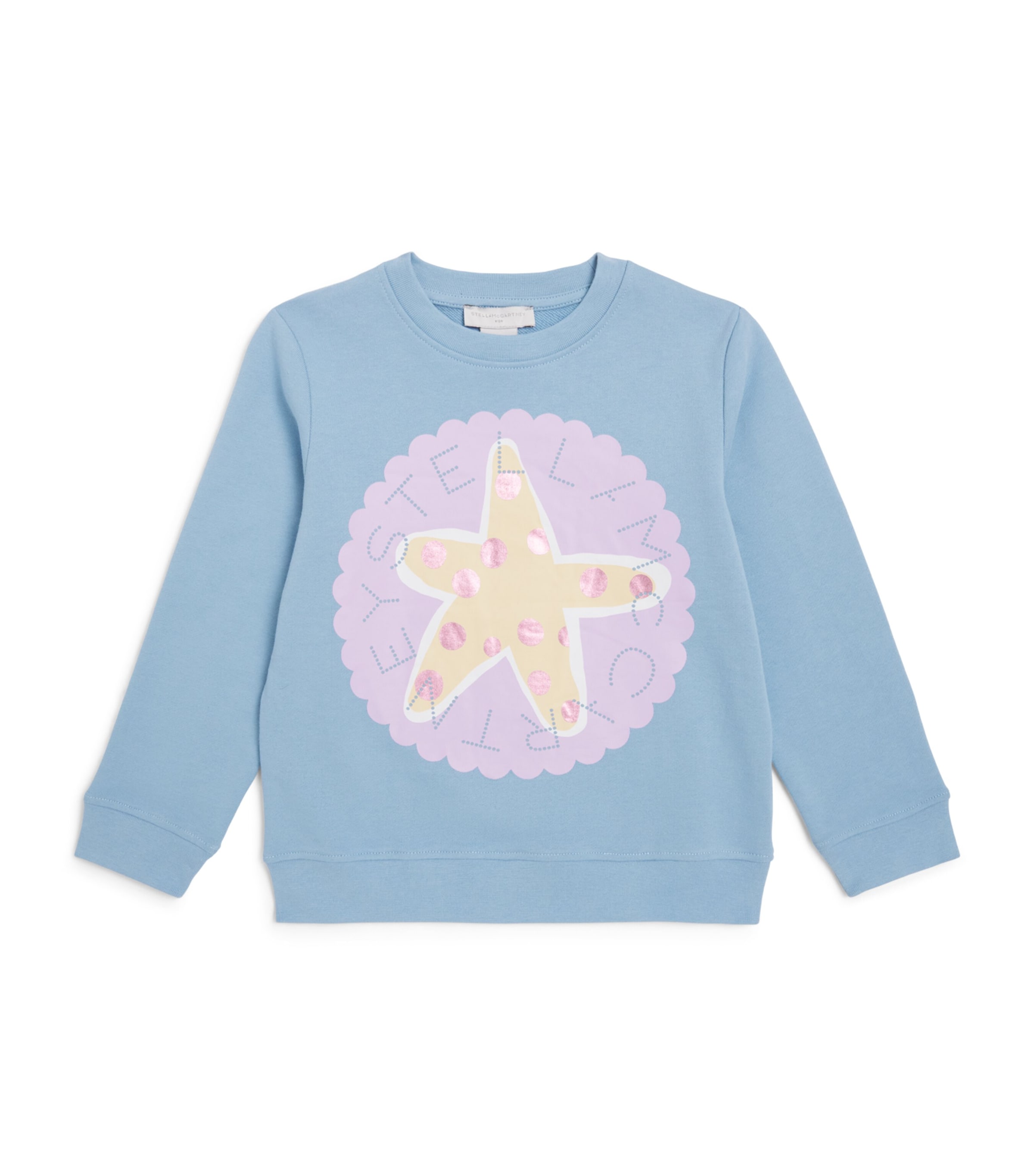 Stella McCartney Kids Organic Cotton Starfish Sweatshirt (2-14+ Years) Blue Image 1