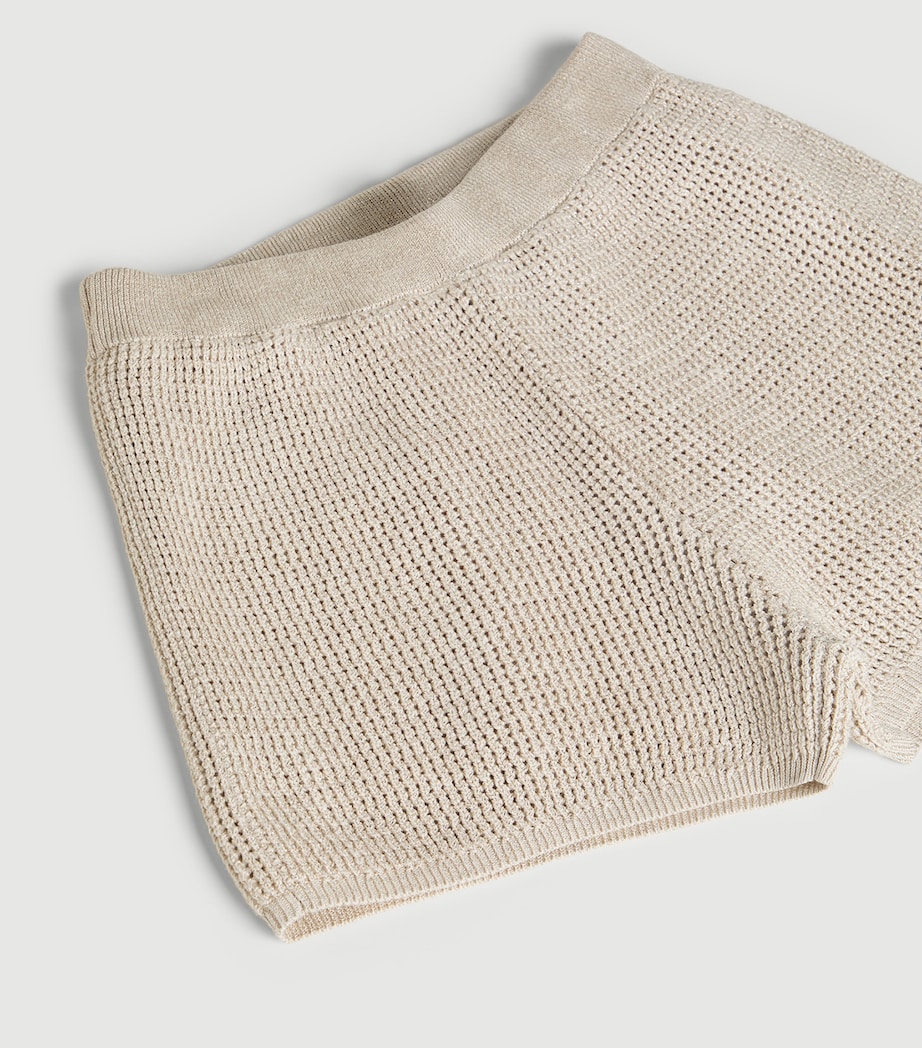 Brunello Cucinelli Kids Cotton-Blend Sparkling Knit Shorts (8-10 Years) Image 3